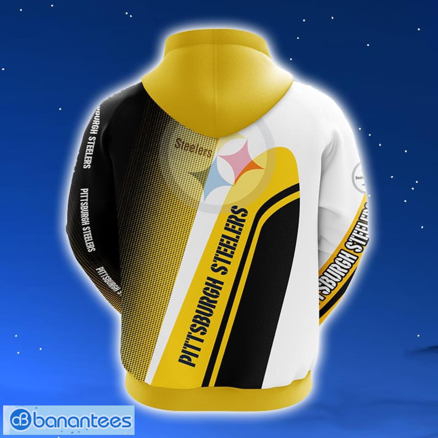 NFL Pittsburgh Steelers Yellow Unisex 3D Hoodie Zip Hoodie For Men And Women Sport Gift Product Photo 2