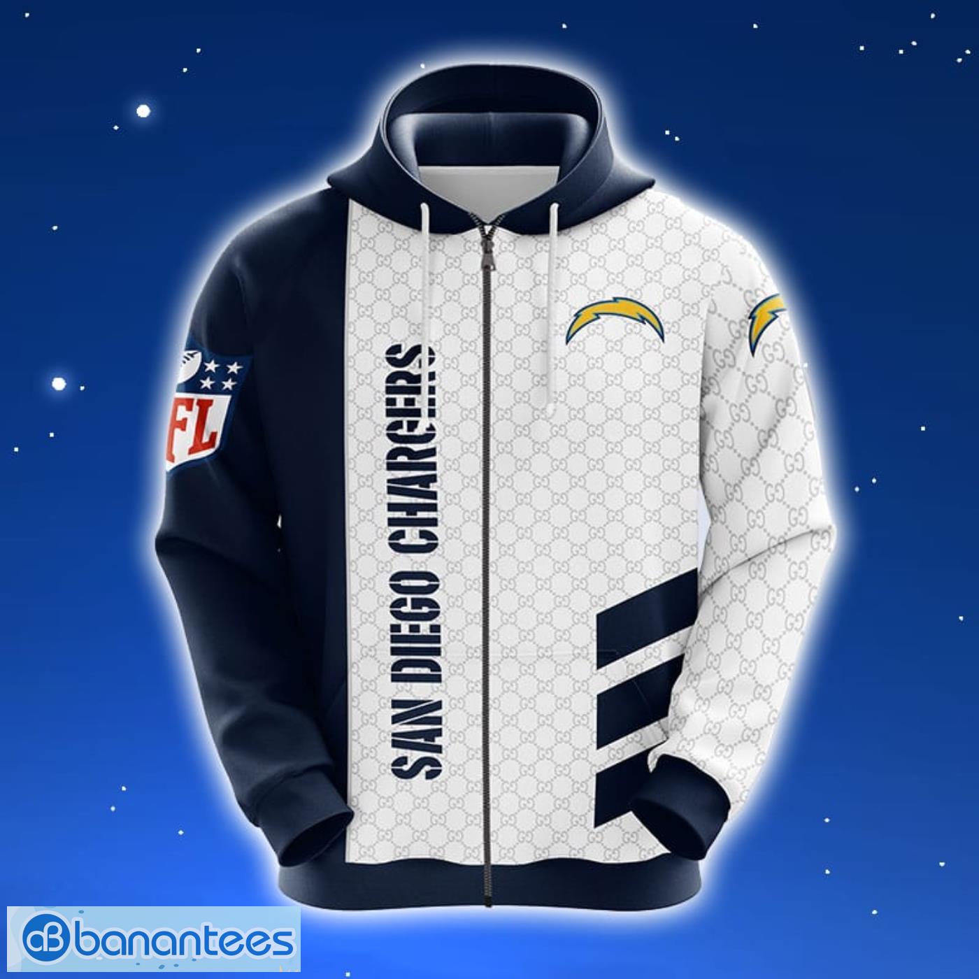 NFL San Diego Chargers Skull Blue Hoodie, Zip Hoodie 3D All Over Print For  Fans