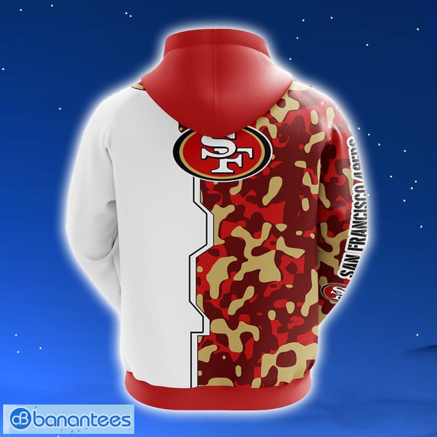 NFL San Francisco 49ers Camouflage Red 3D Hoodie Zip Hoodie For Men And Women Sport Gift Product Photo 2