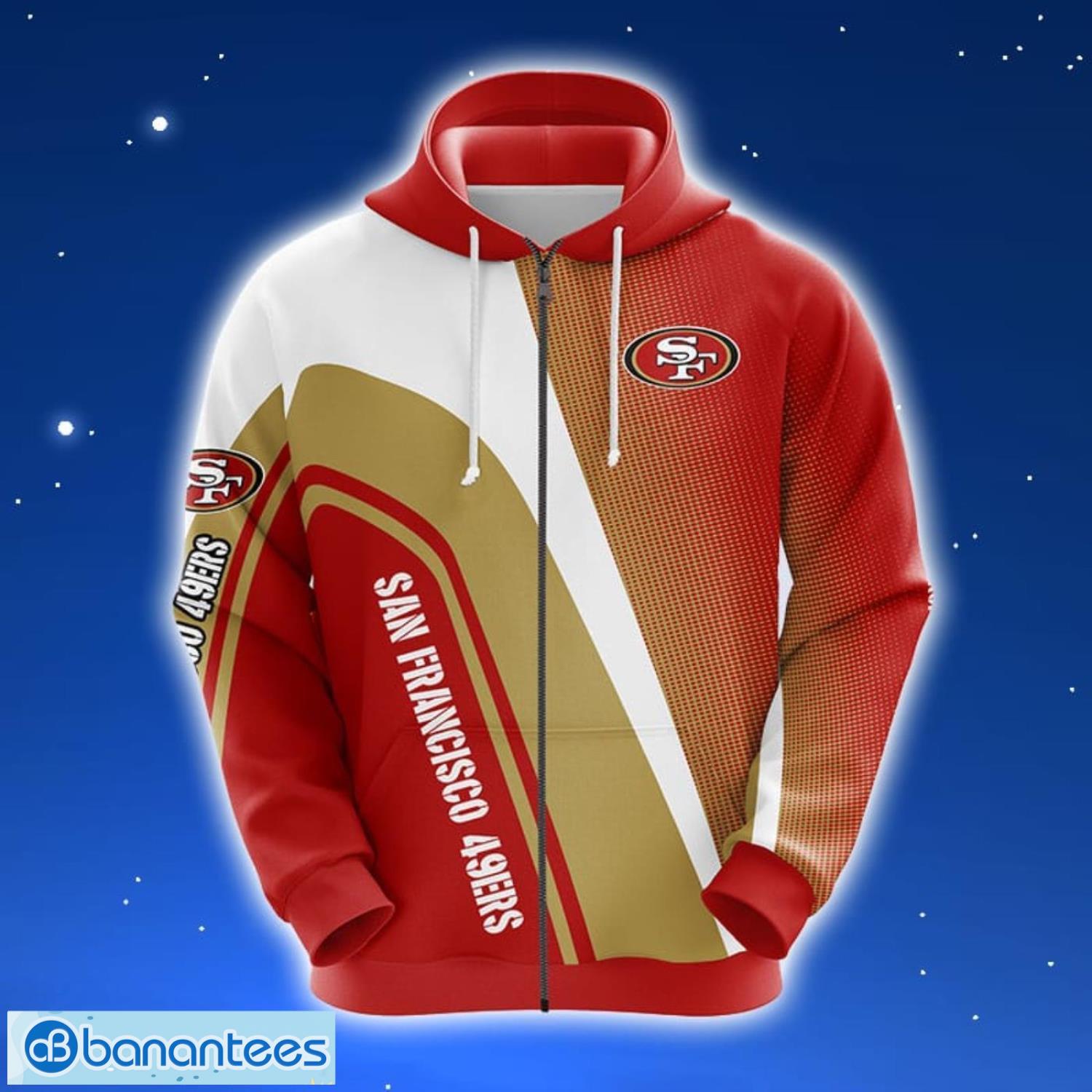 San Francisco 49ers NFL Red Unisex 3D Hoodie Zip Hoodie For Men And Women  Sport Gift - Banantees