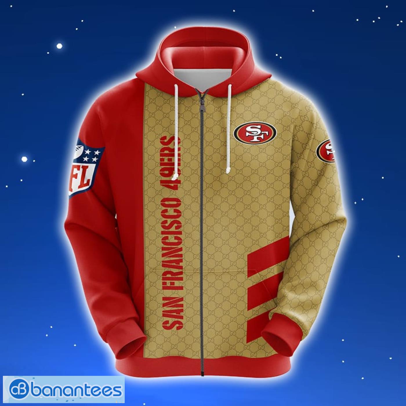NFL San Francisco 49ers Red Unisex 3D Hoodie Zip Hoodie For Men
