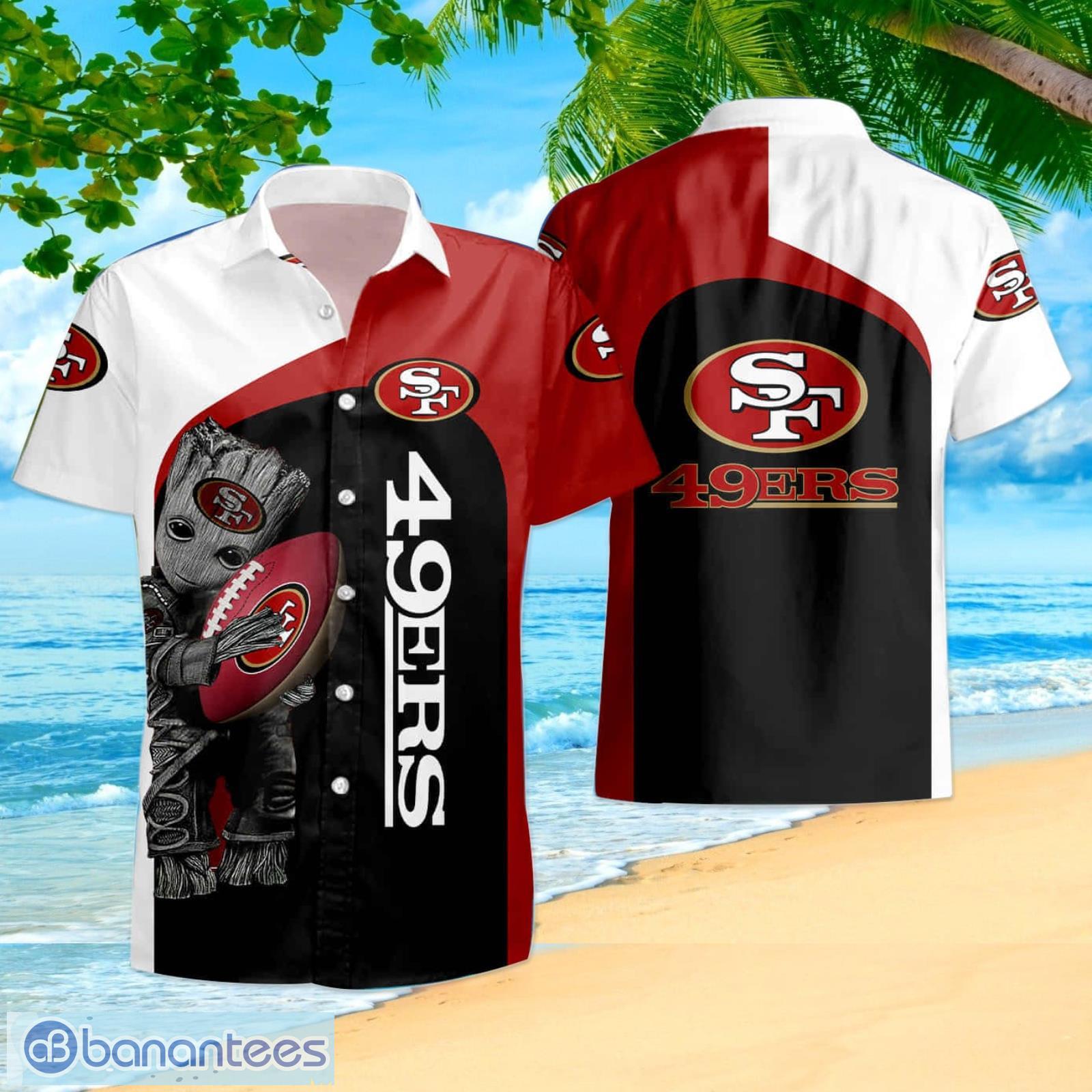 NFL Men's San Francisco 49ers Shirts Fireball Button Print For Men