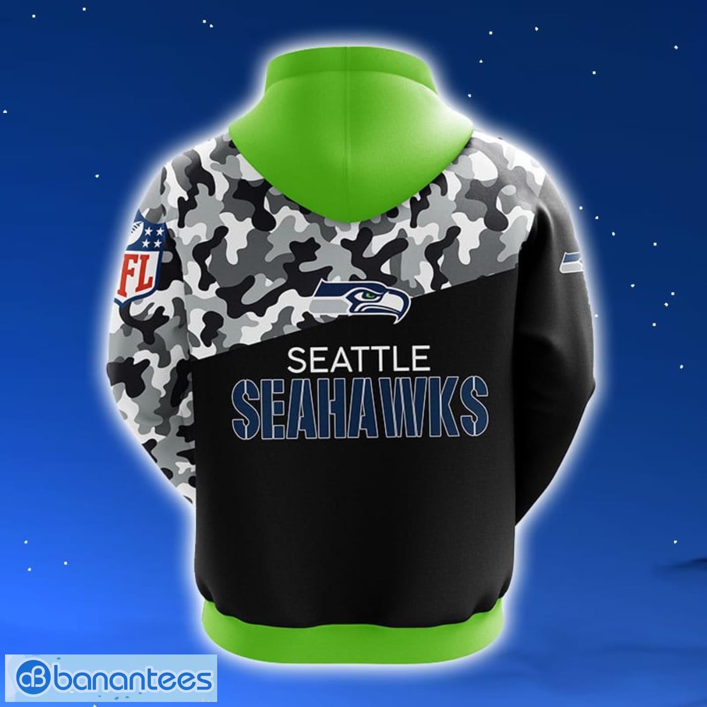 NFL Seattle Seahawks Camouflage Green 3D Hoodie Zip Hoodie For Men And  Women Sport Gift - Banantees