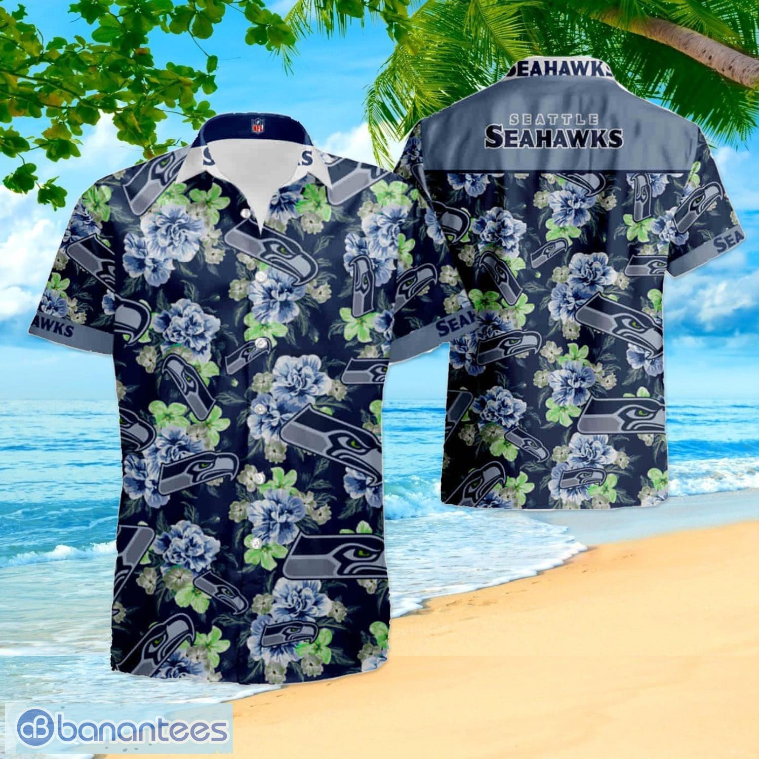 Nfl Seattle Seahawks Fans Short Sleeve Aloha Hawaiian Shirt And Shorts  Beach Gift - Banantees