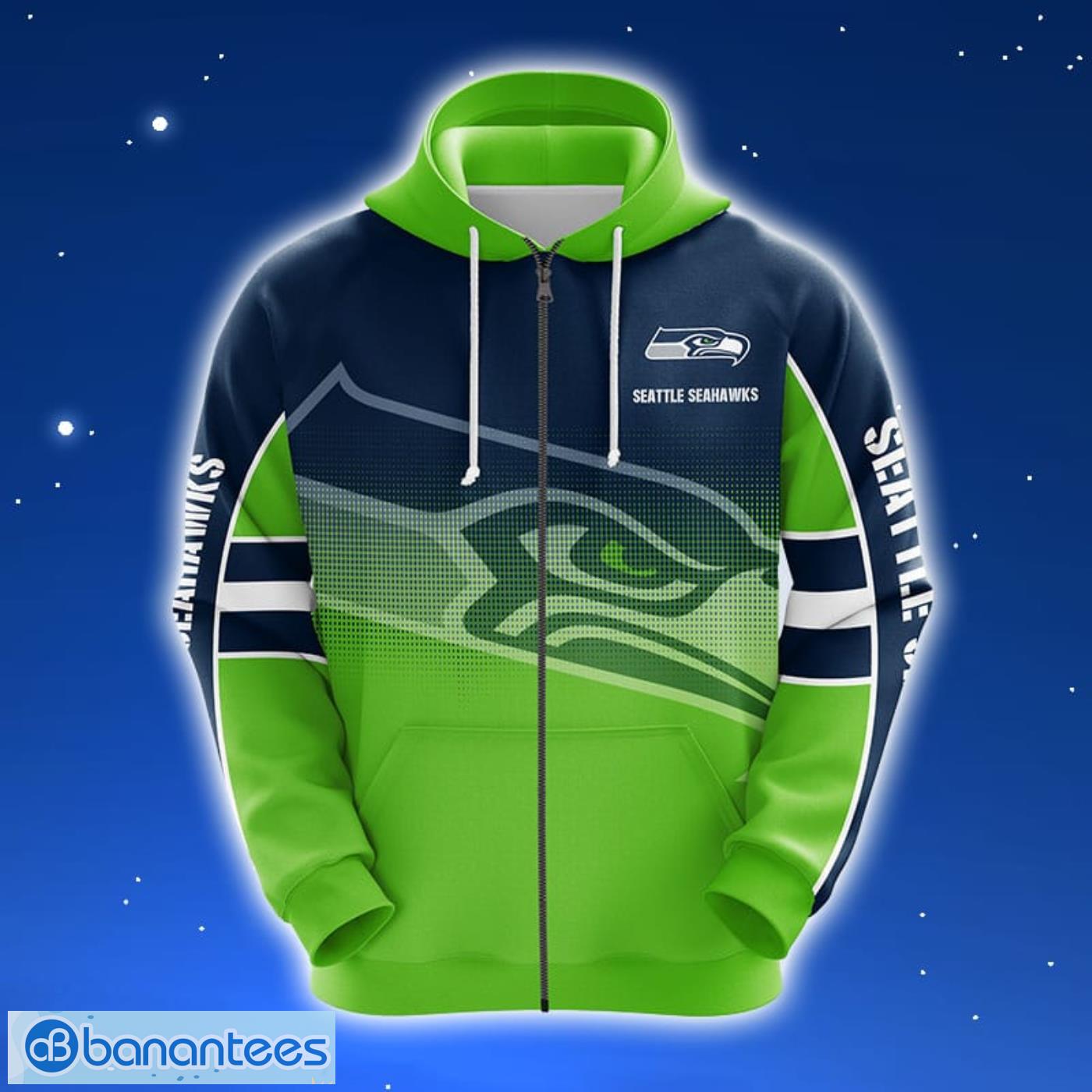 NFL Seattle Seahawks Green Unisex 3D Hoodie Zip Hoodie For Men And Women Sport Gift Product Photo 1