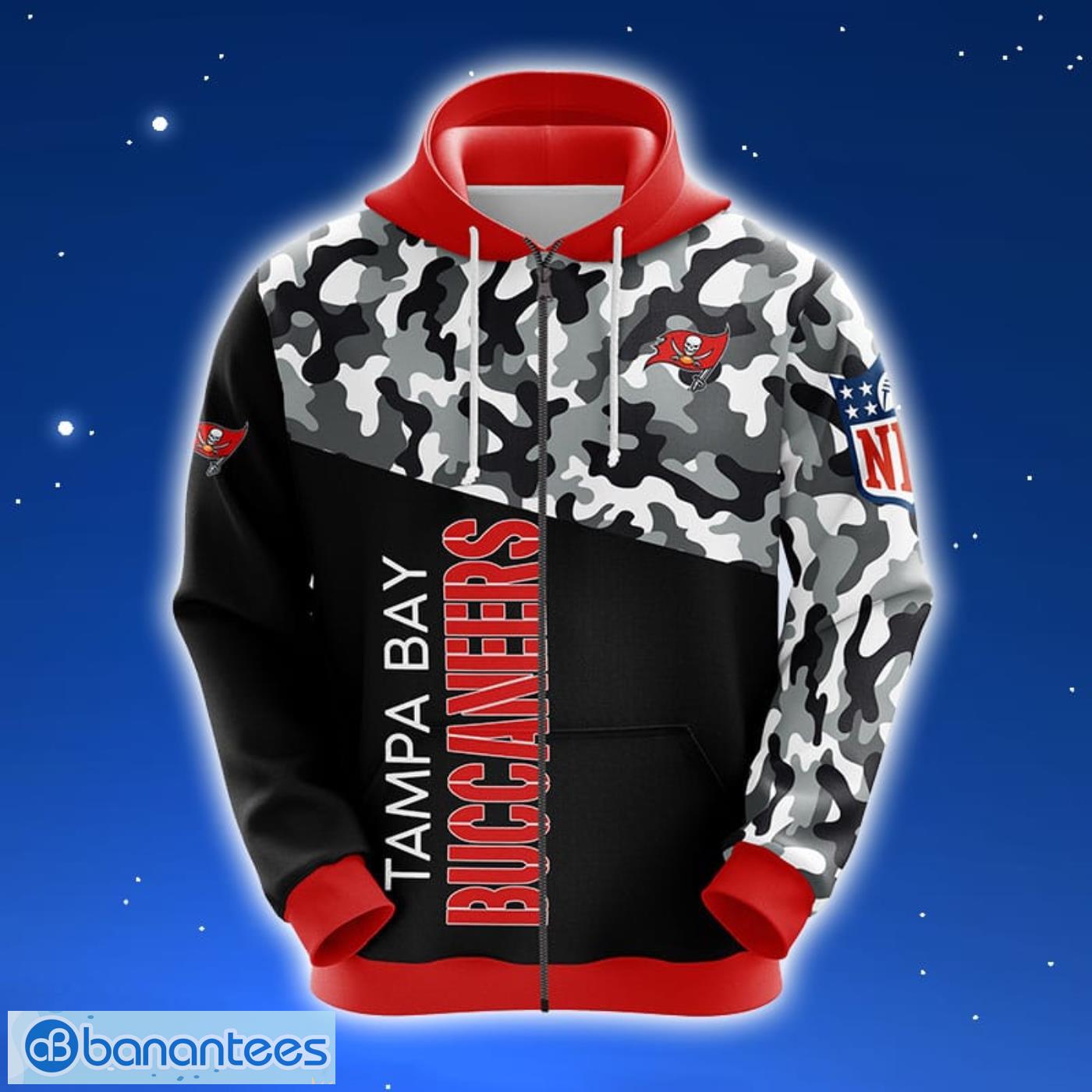 NFL Tampa Bay Buccaneers Camouflage Red 3D Hoodie Zip Hoodie For Men And Women Sport Gift Product Photo 1