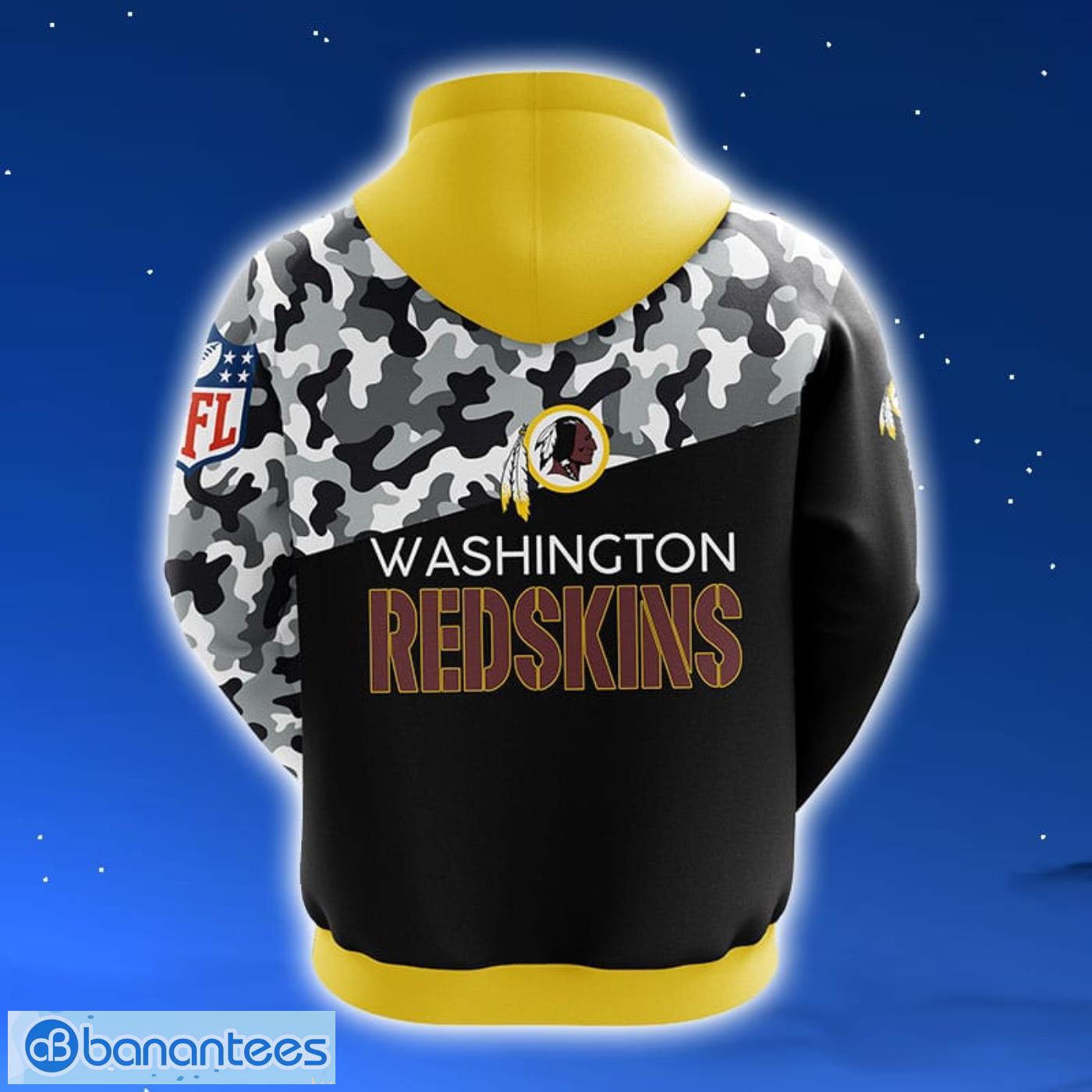 NFL Washington Redskins Camouflage Yellow 3D Hoodie Zip Hoodie For Men And Women Sport Gift Product Photo 2