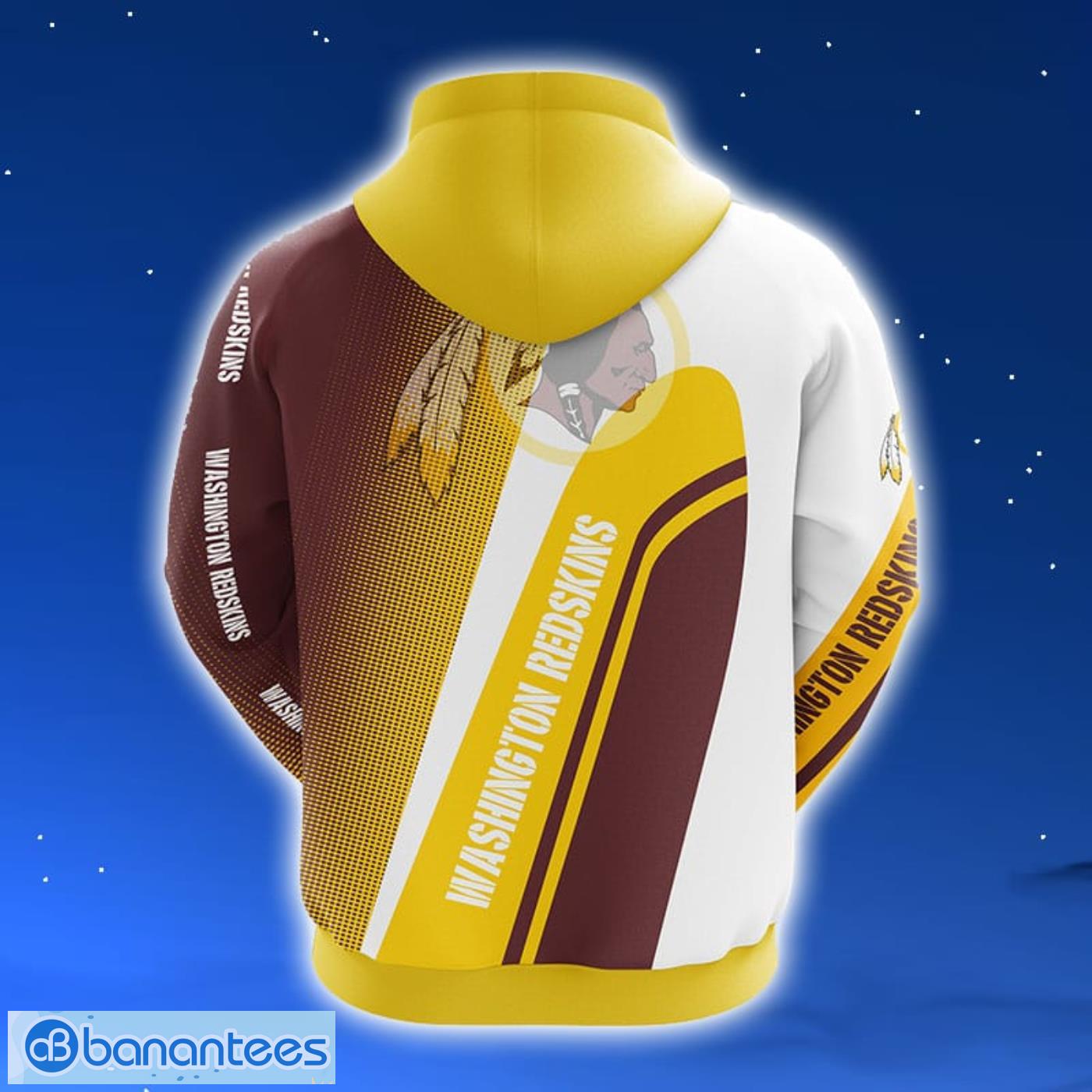 NFL Washington Redskins Yellow 3D Hoodie Zip Hoodie For Men And Women Sport Gift Product Photo 2