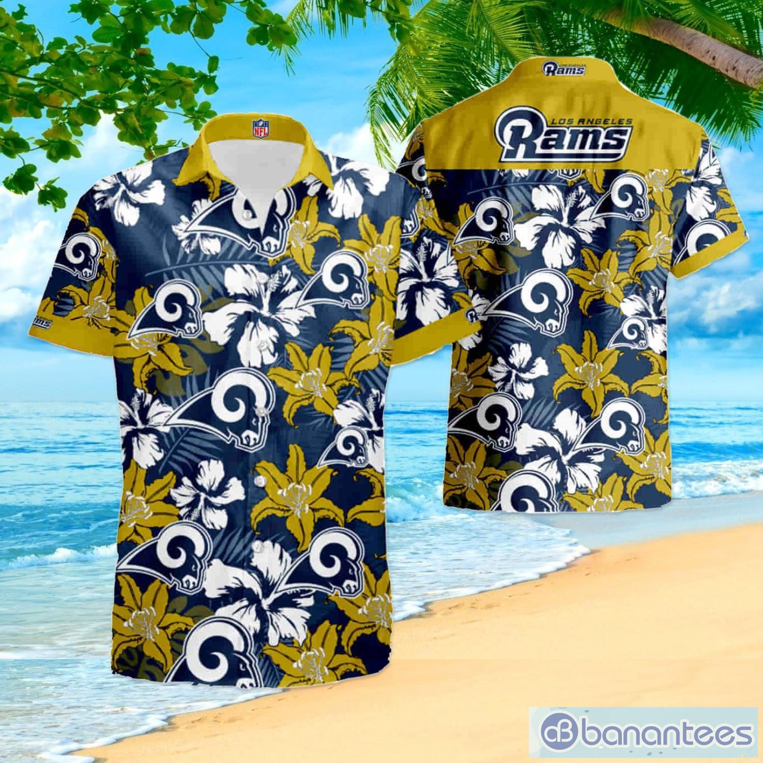 Los Angeles Rams American Flag Logo Hawaiian Shirt Vacation Gift