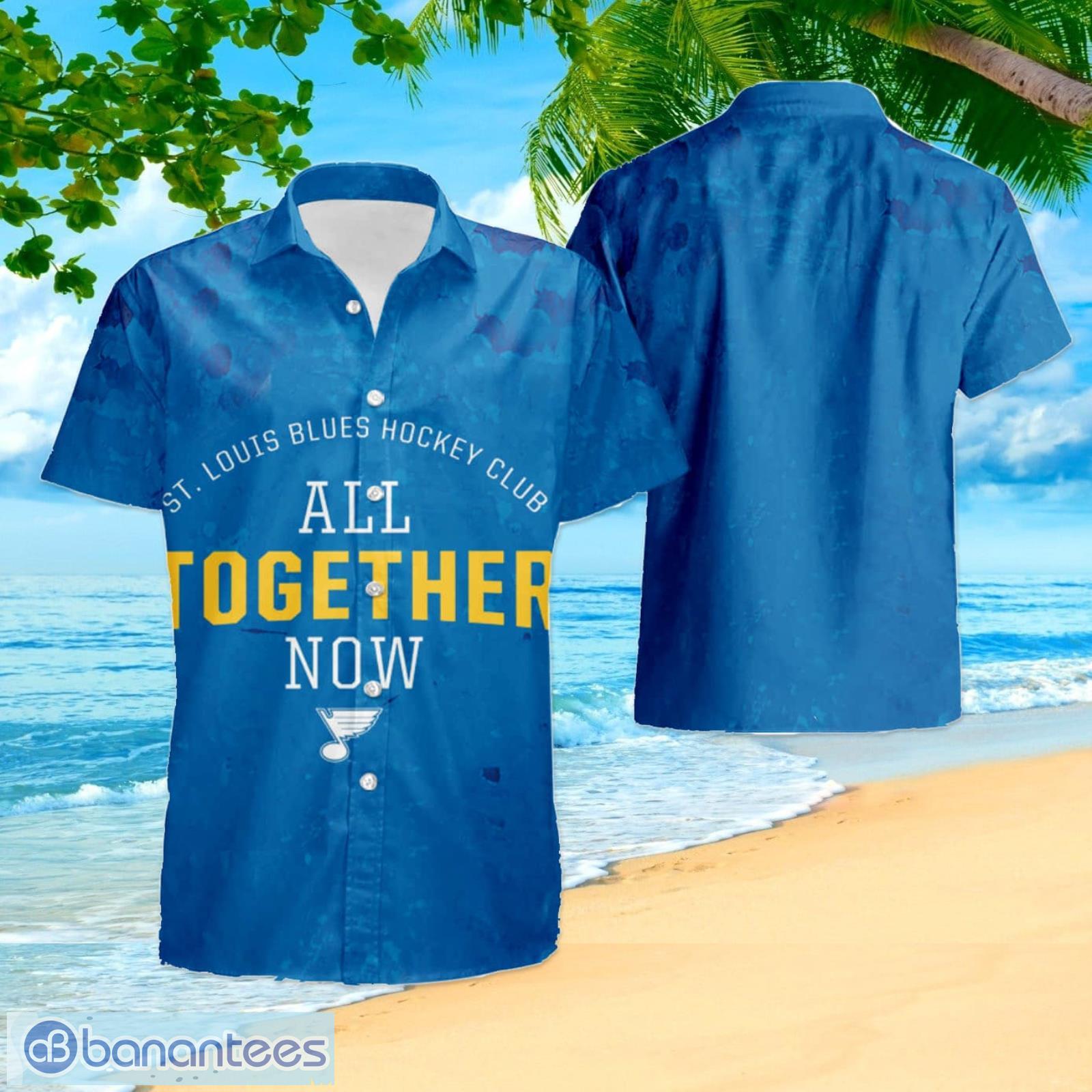 Nhl Tempting St Louis Blues Hockey Club All Together Now Summer Hawaiian Shirt And Shorts Product Photo 1