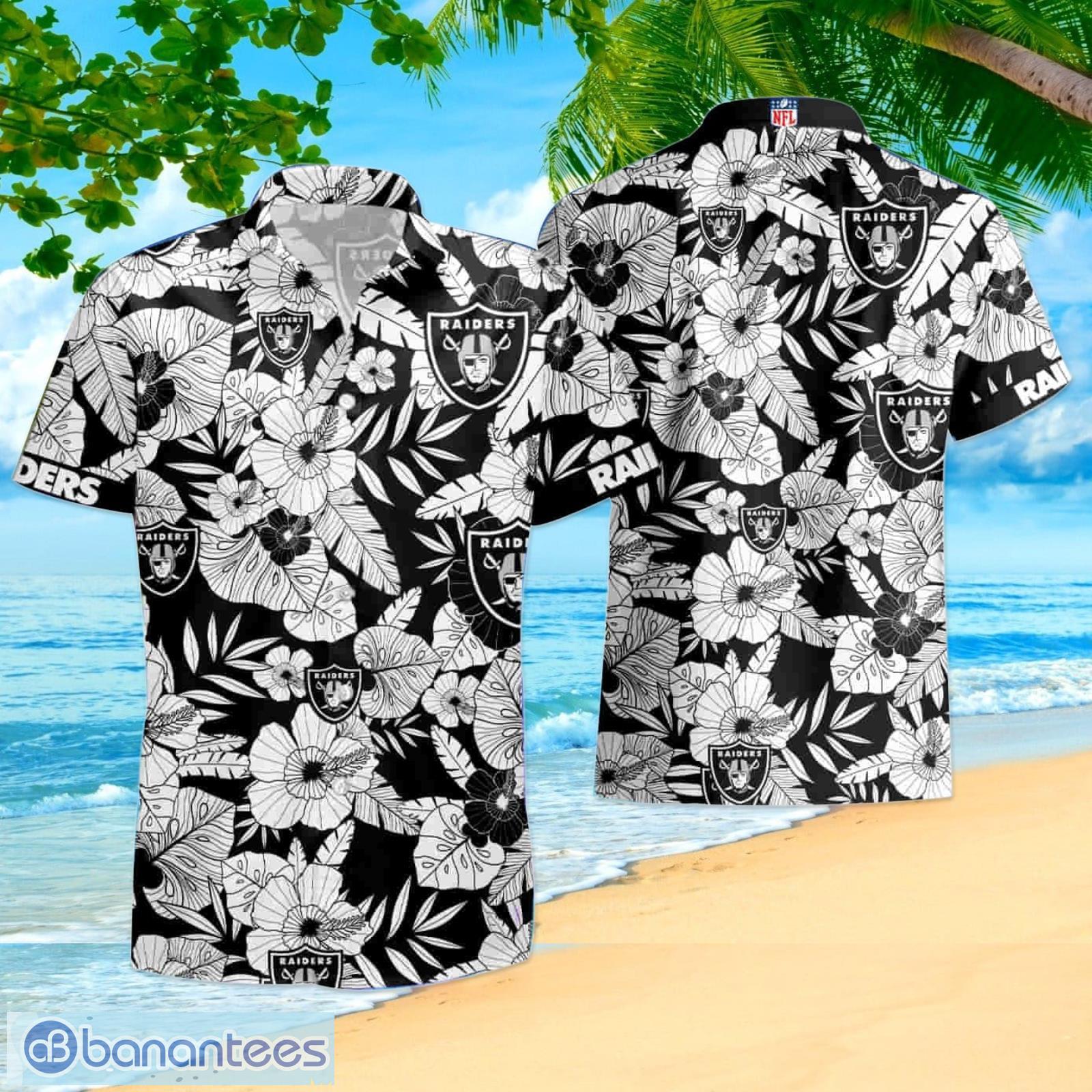 Oakland Raiders For Fan Summer Hawaiian Shirt And Shorts - Banantees