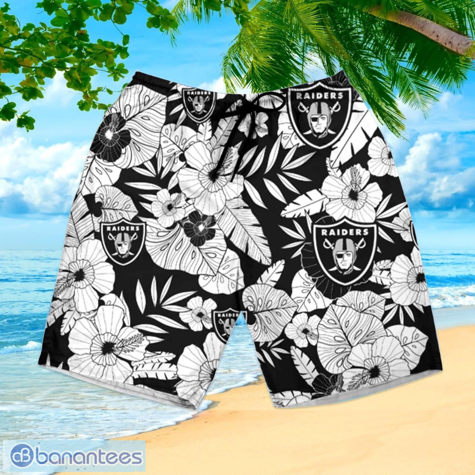 Oakland Raiders Nfl Summer Hawaiian Shirt And Shorts - Banantees