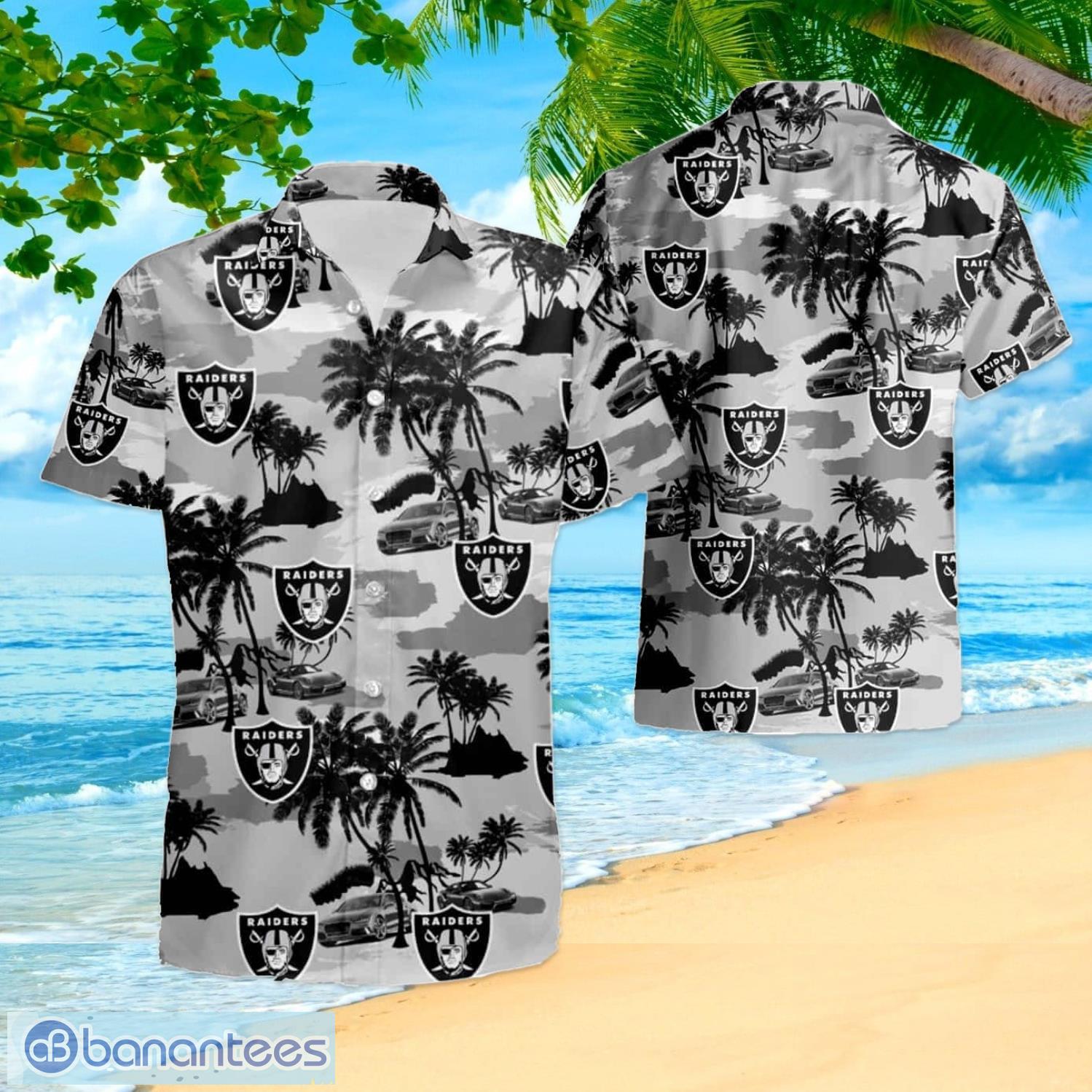 Oakland Raiders Hawaiian Shirt Long Sleeve Button Down