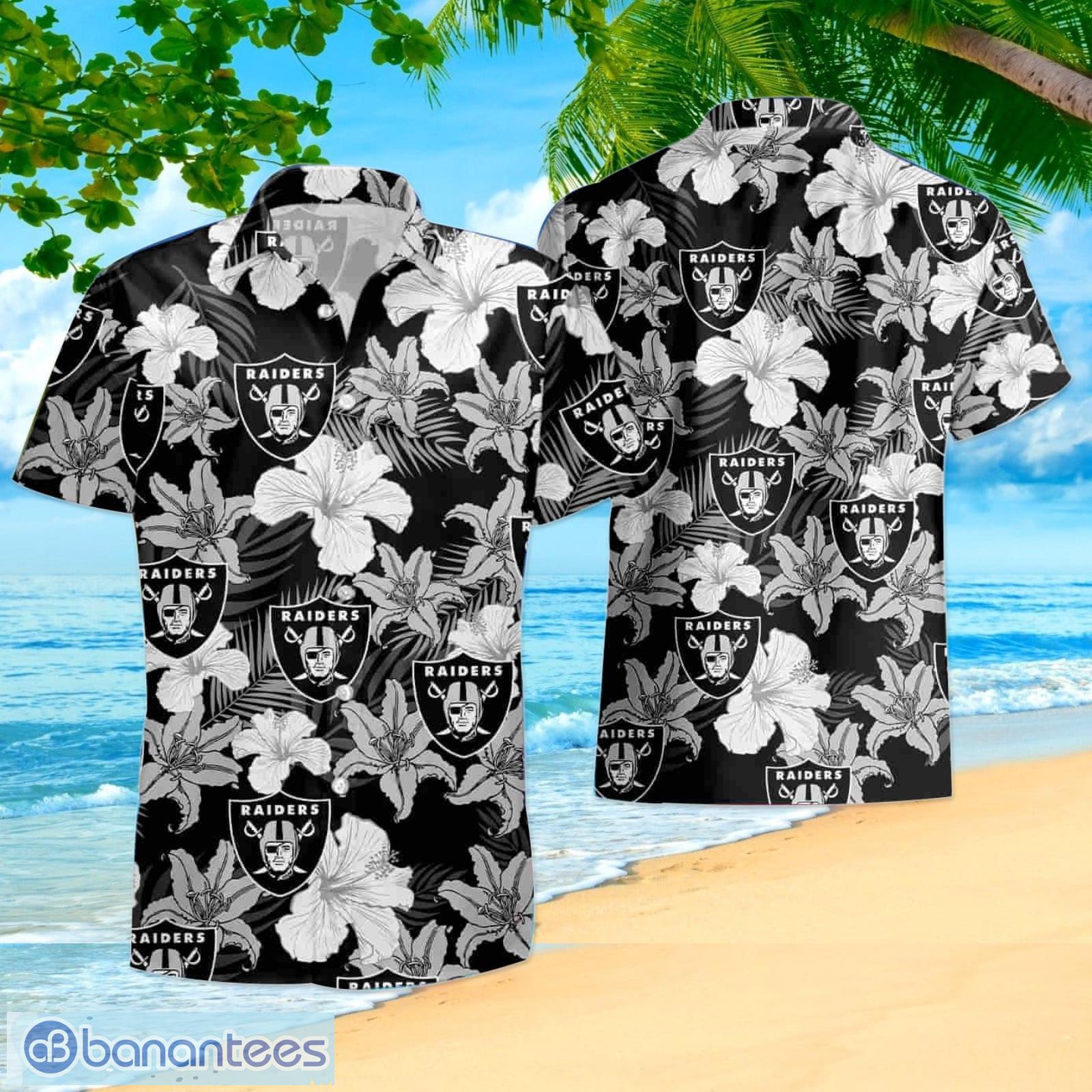 Las Vegas Raiders Tropical Flowers For Fans Hawaiian Shirt and Short -  Banantees