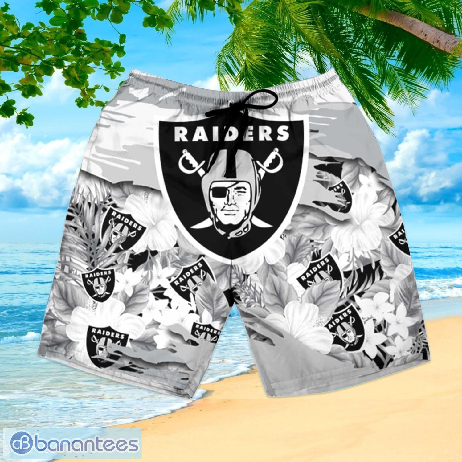 Oakland Raiders Nfl 2 Shirt Summer Hawaiian Shirt And Shorts - Banantees