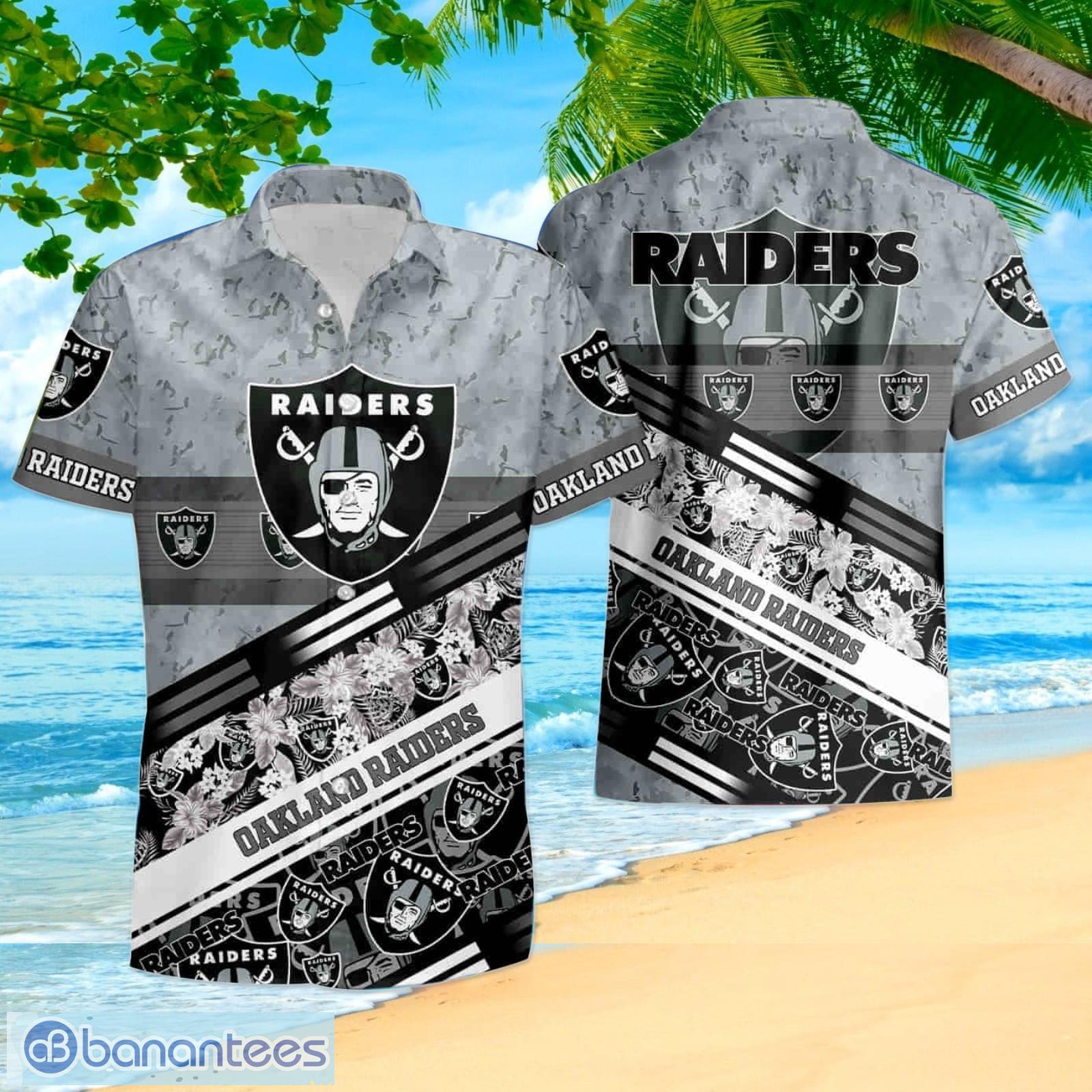 Oakland Raiders Nfl 2 Shirt Summer Hawaiian Shirt And Shorts - Banantees