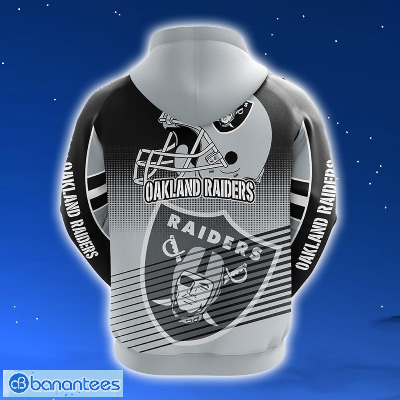 NFL hoodies 3d skull Oakland Raiders hoodie sweatshirt zip up