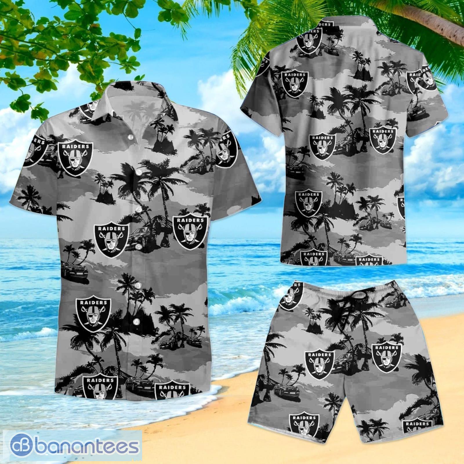 Oakland Raiders Nfl 2 Shirt Summer Hawaiian Shirt And Shorts - Banantees