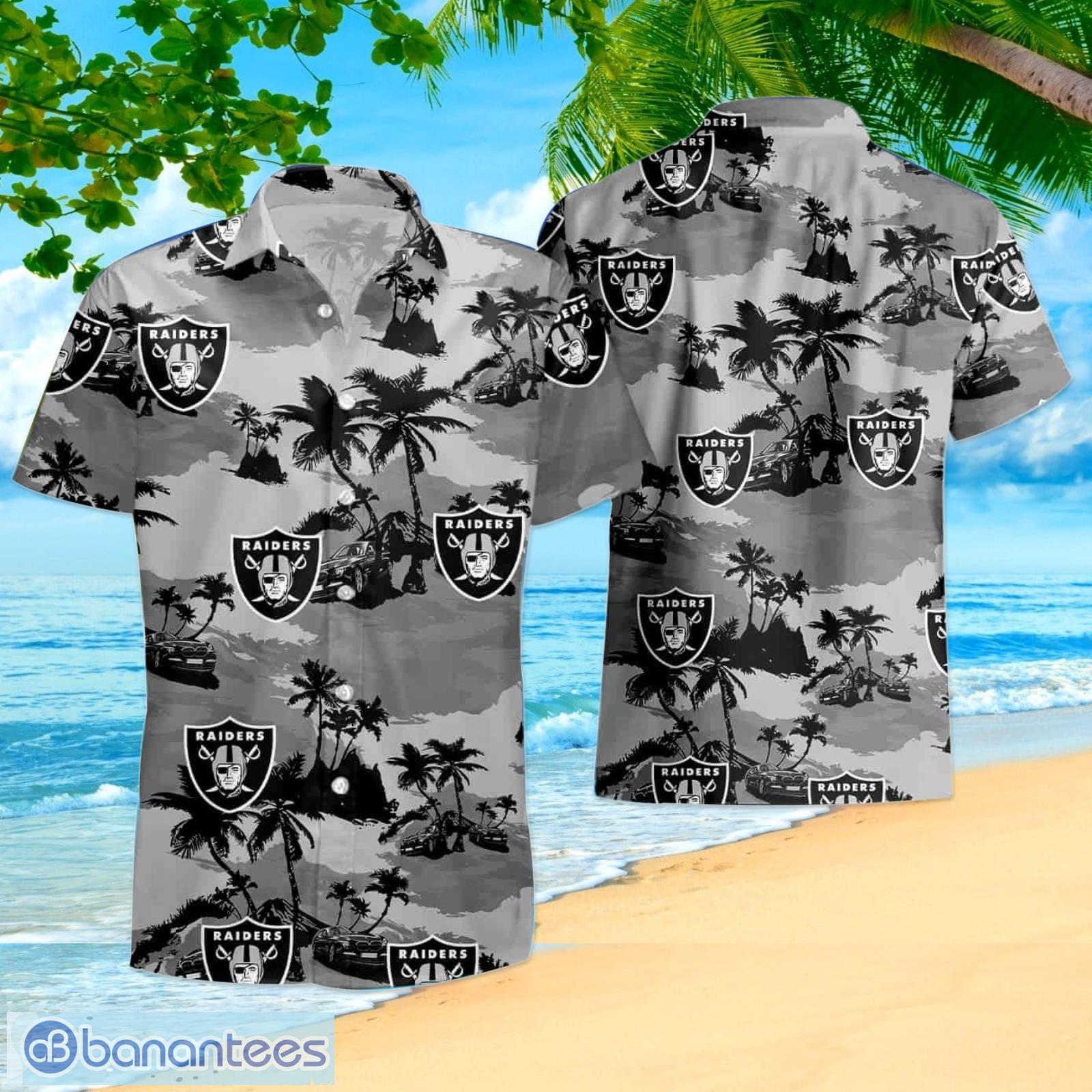 Oakland Raiders Nfl Summer Hawaiian Shirt And Shorts - Banantees