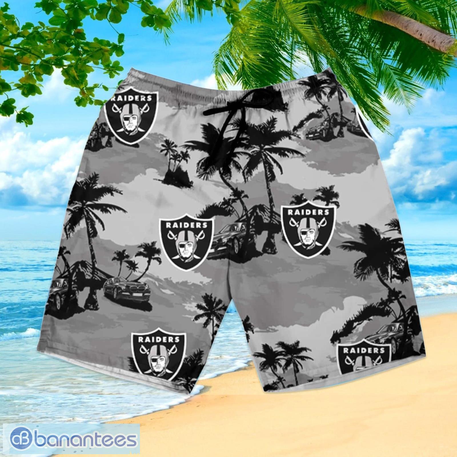 LIMITED] Oakland Raiders NFL-Summer Hawaiian Shirt And Shorts