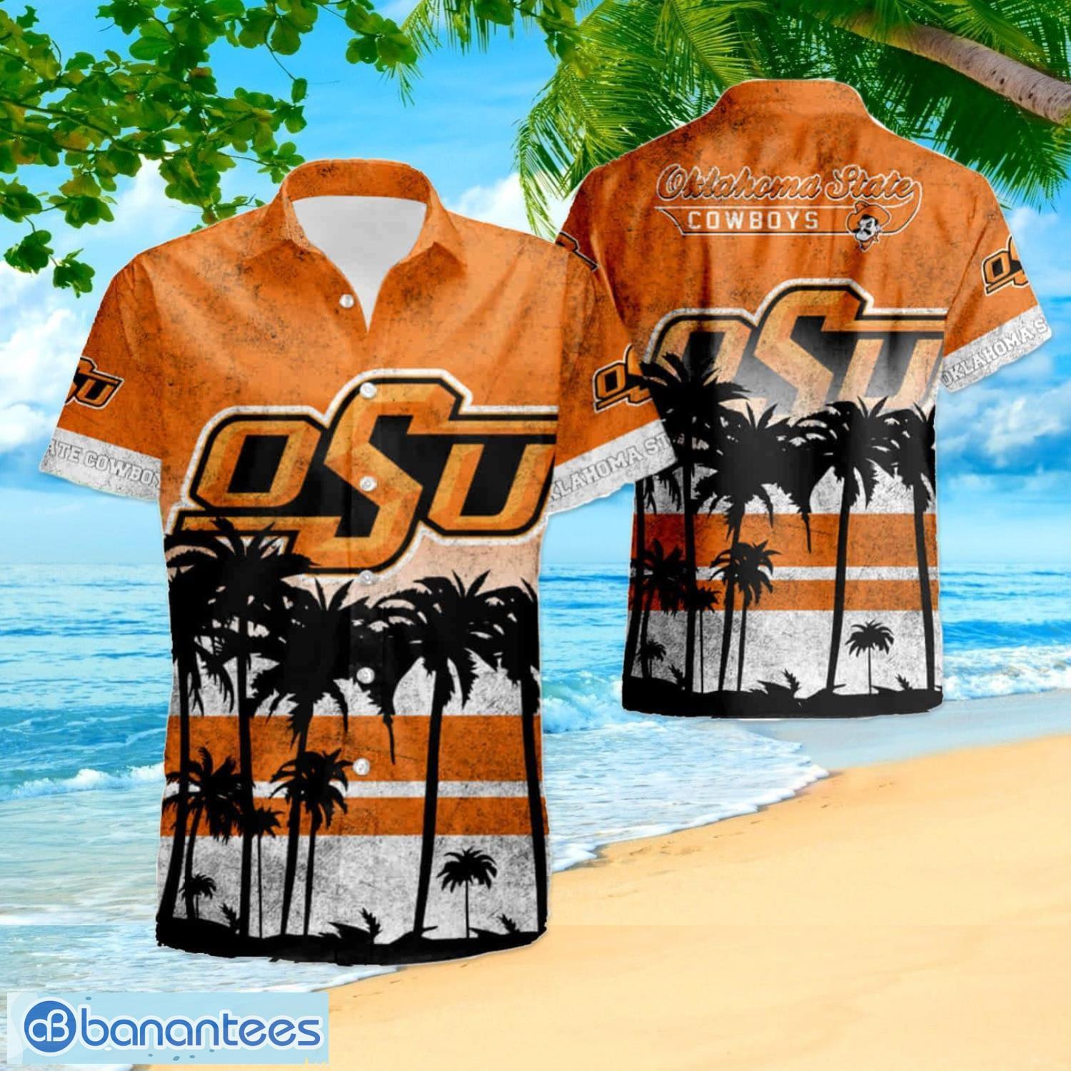 Ncaa Oklahoma State Cowboys Orange Beach Trendy Hawaiian Shirt Aloha Shirt  - Trendy Aloha