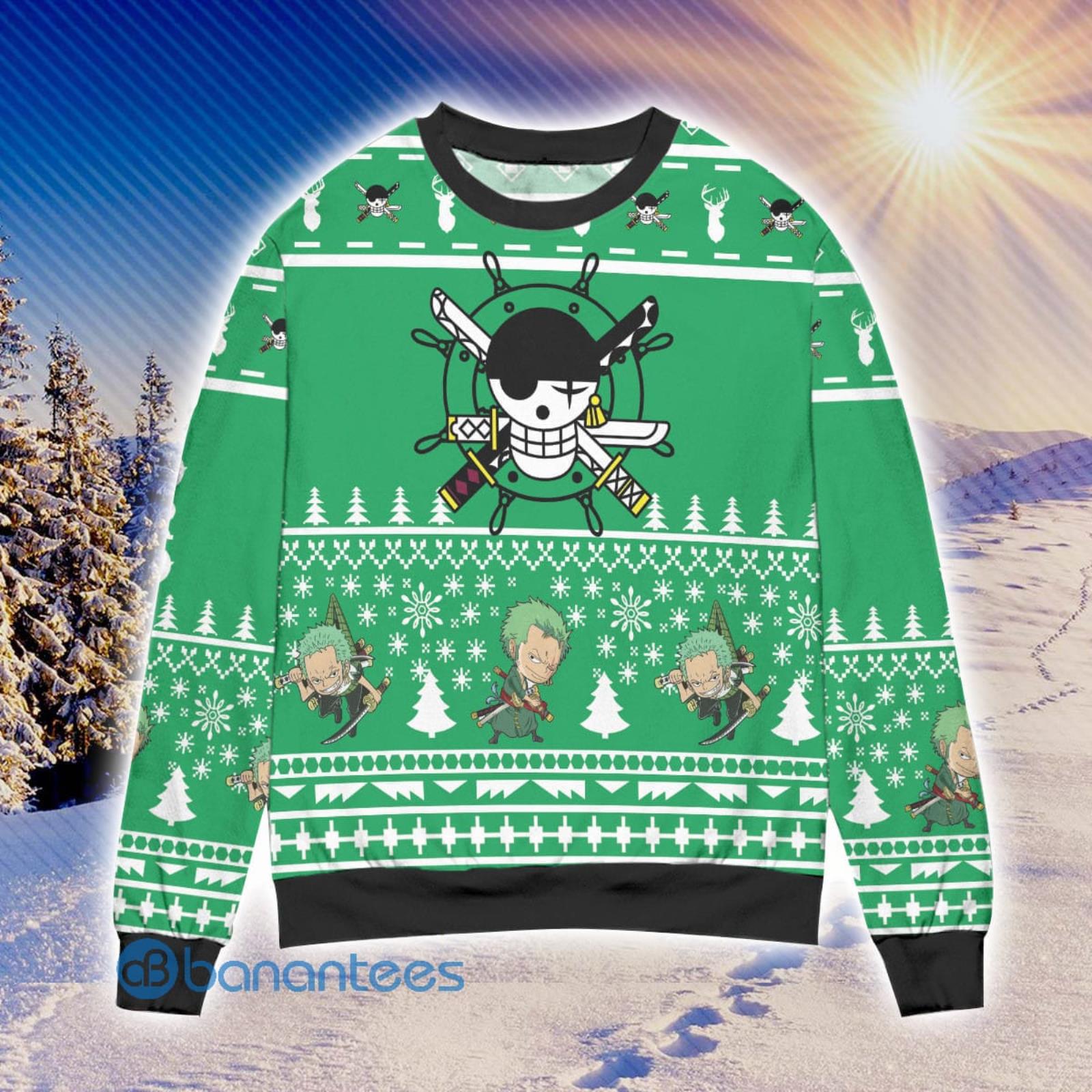 Christmas Zoro One Piece Xmas Men And Women Christmas Gift 3D Ugly Christmas  Sweater - Banantees