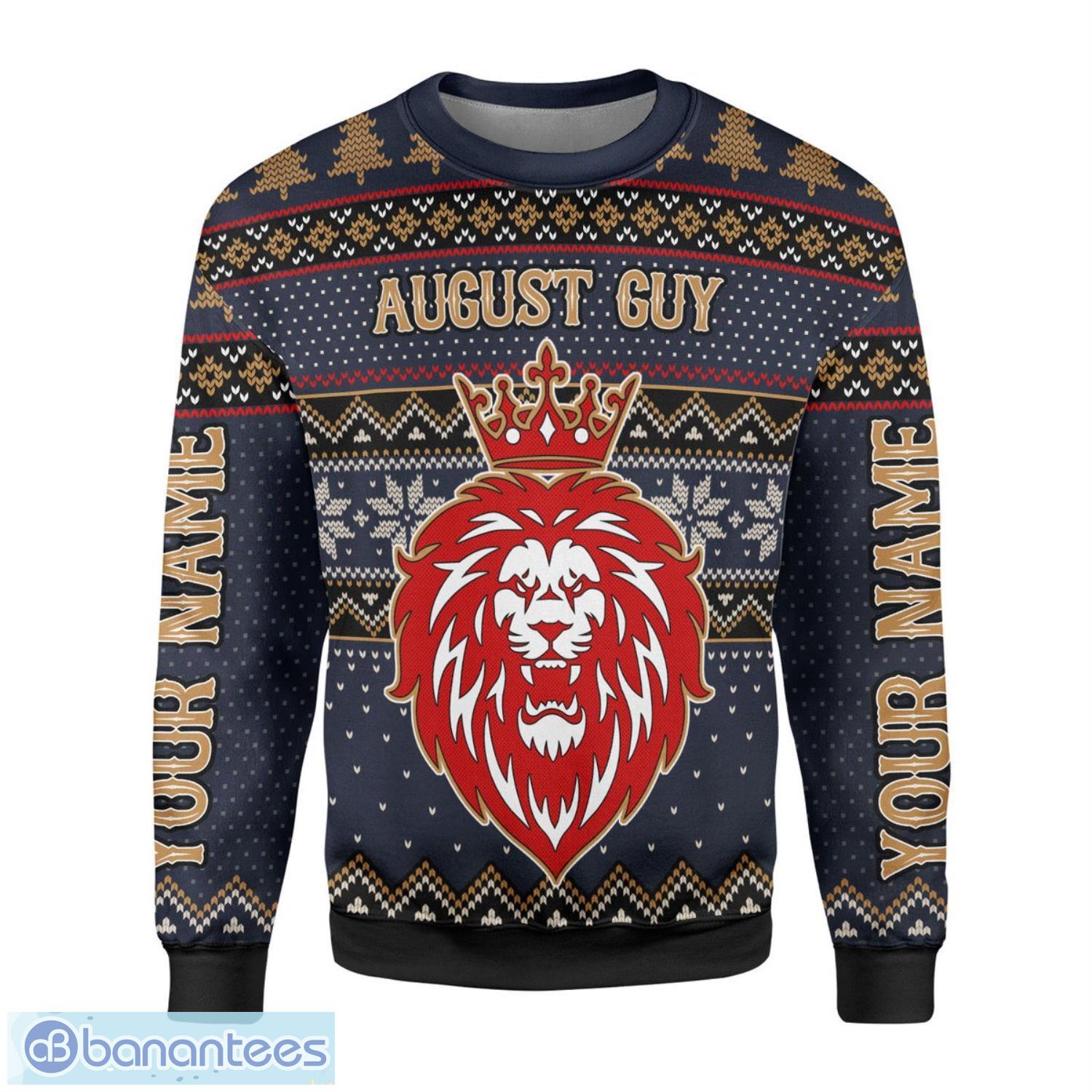 Personalized Name August Guy God Says I Am Unique 3D Ugly Christmas Sweater Christmas Gift Product Photo 2