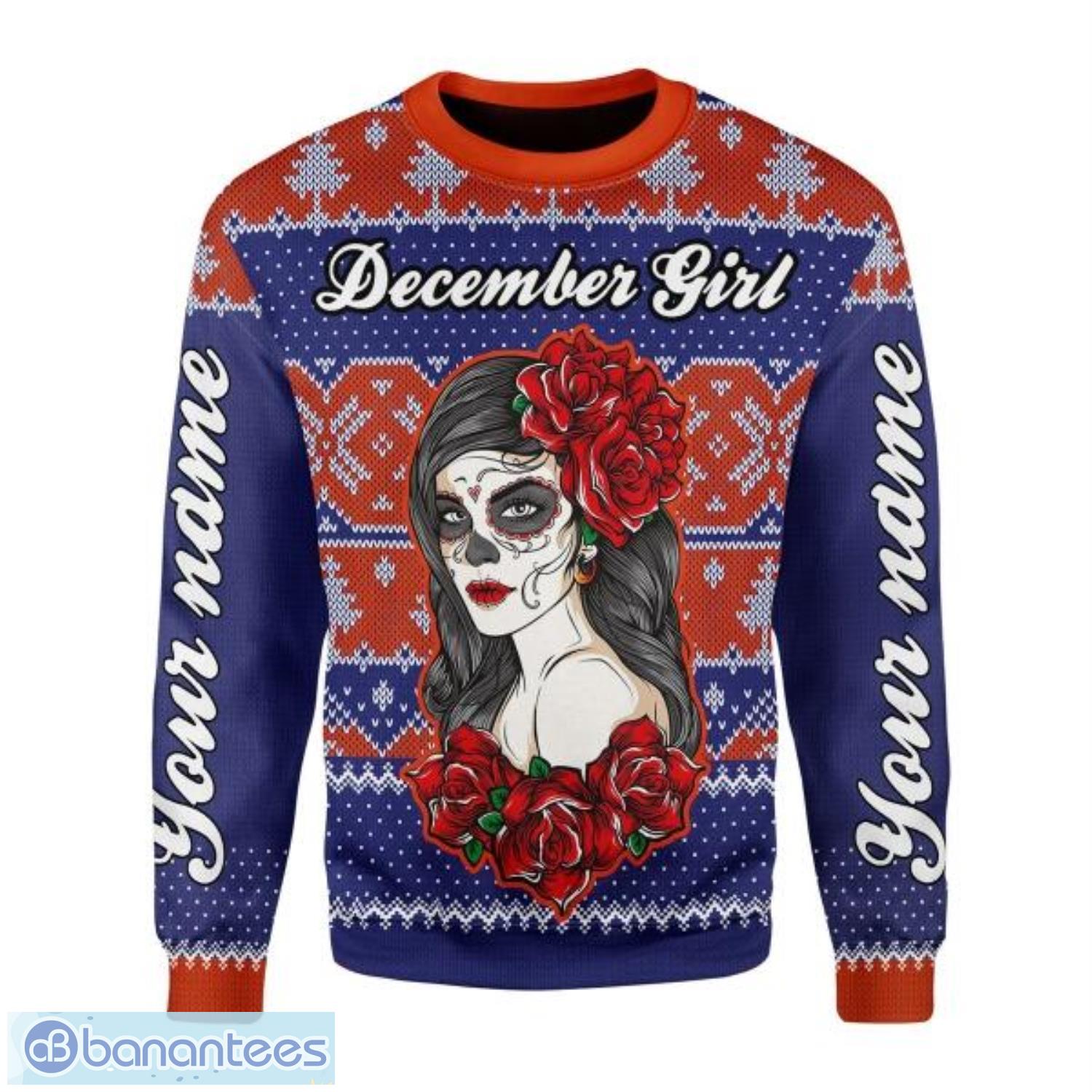 Personalized Name December Girl Hated By Many Loved By Plenty 3D Ugly Christmas Sweater Christmas Gift Product Photo 2