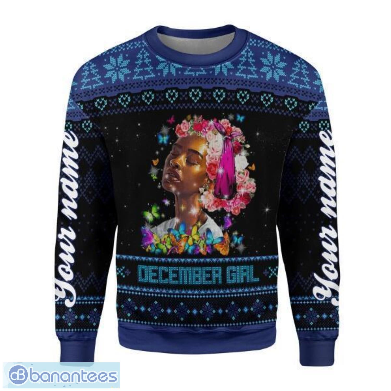 Personalized Name December Girl I Am The Storm 3D Ugly Christmas Sweater Christmas Gift Product Photo 2