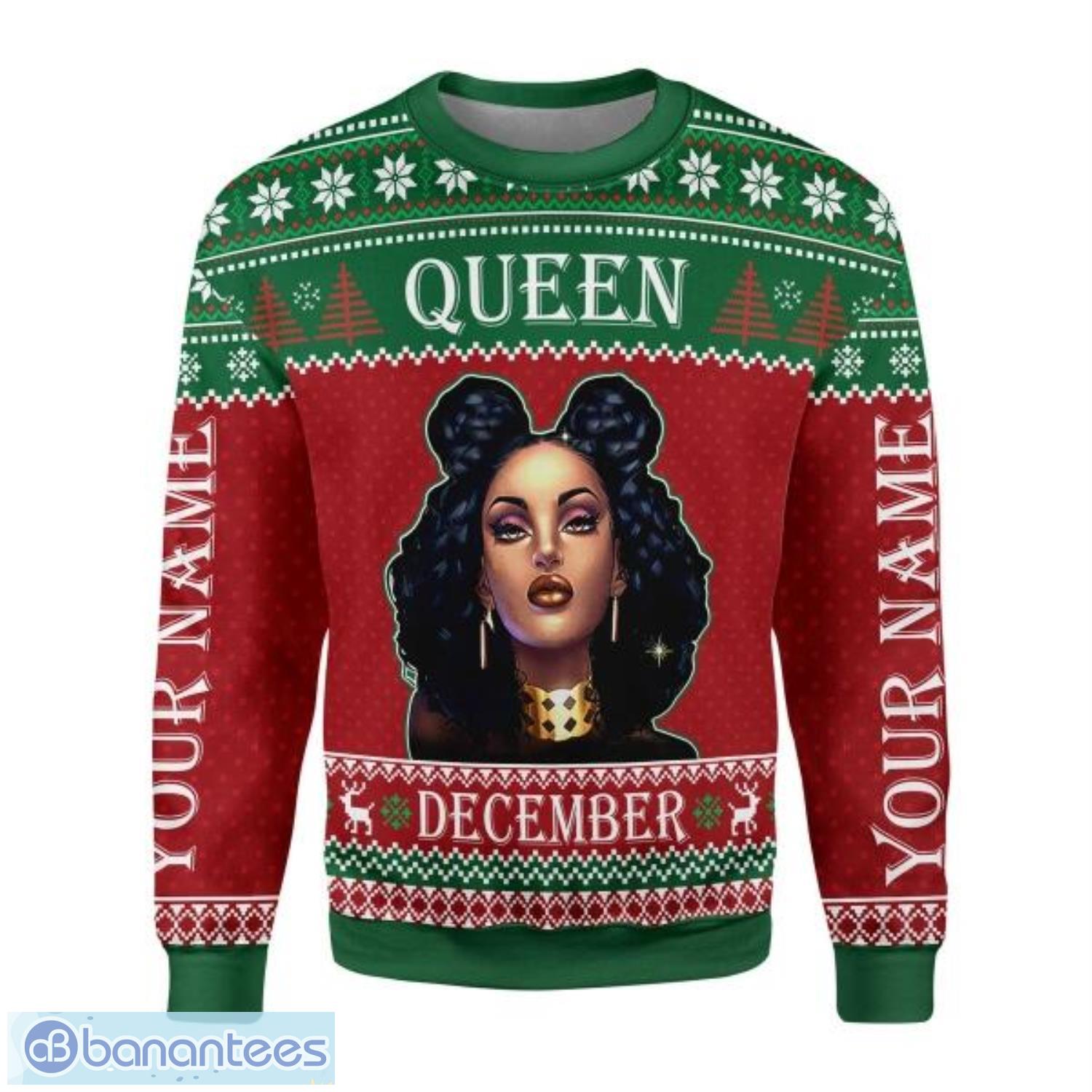 Personalized Name December Girl Im A Once In A Lifetime Kind Of Woman 3D Ugly Christmas Sweater Christmas Gift Product Photo 2