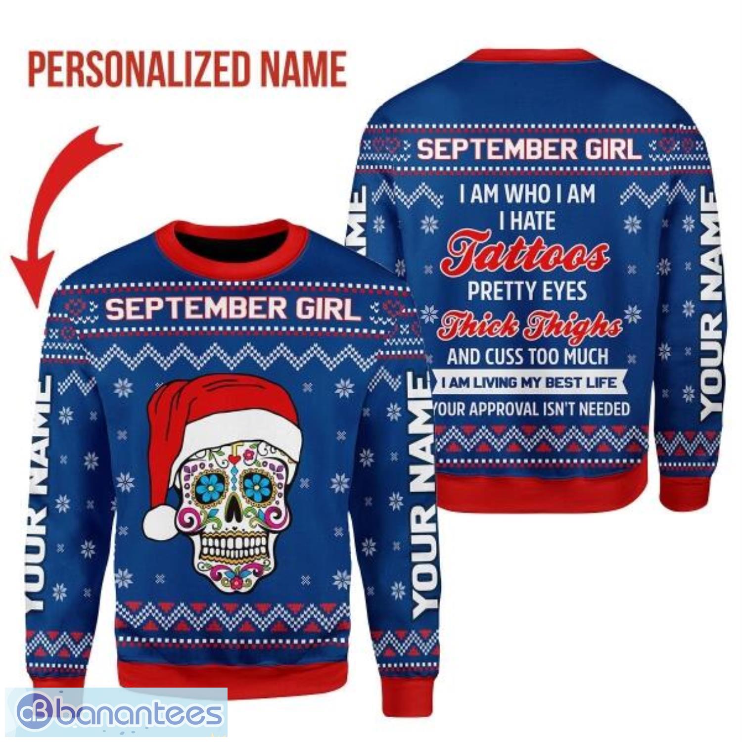 Personalized Name I Am Who I Am 3D Ugly Christmas Sweater Christmas Gift Product Photo 1