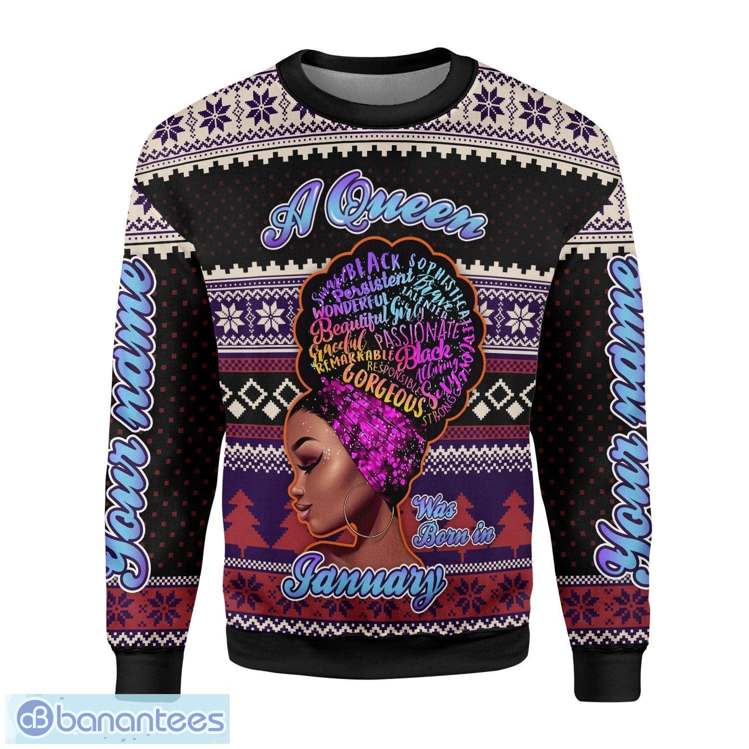 Personalized Name January Girl Hated By Many Loved By Plenty 3D Ugly Christmas Sweater Christmas Gift Product Photo 2