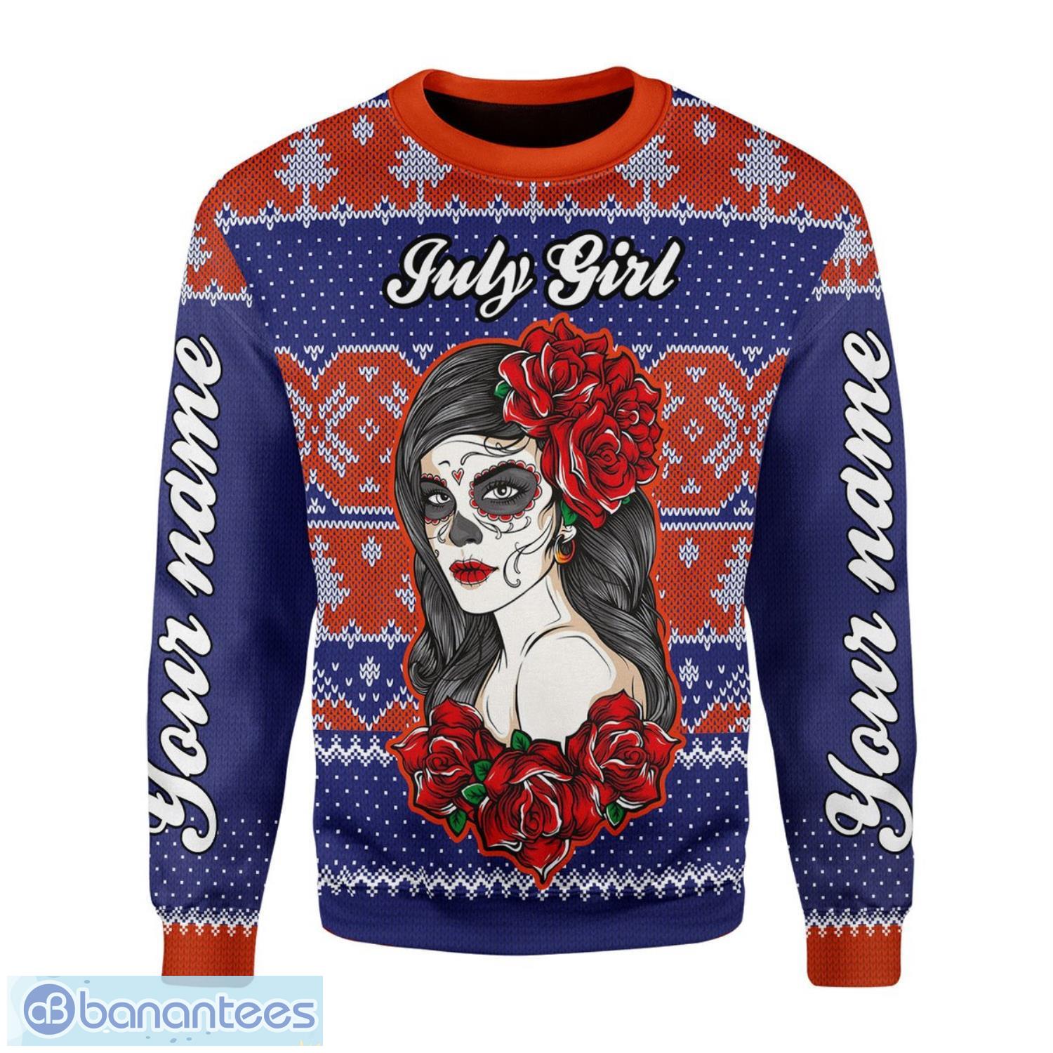 Personalized Name July Girl Hated By Many Loved By Plenty 3D Ugly Christmas Sweater Christmas Gift Product Photo 2