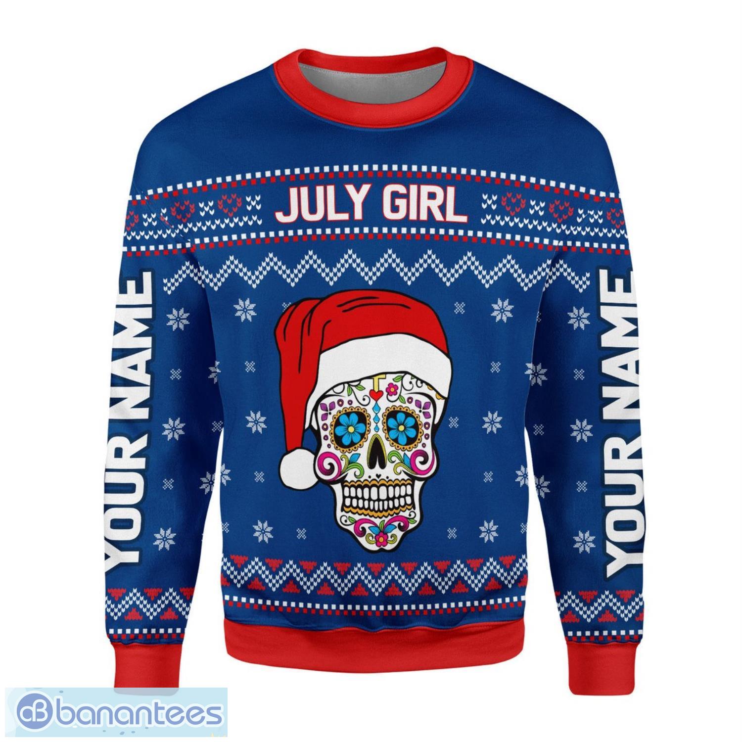 Personalized Name July Girl I Am Who I Am 3D Ugly Christmas Sweater Christmas Gift Product Photo 2
