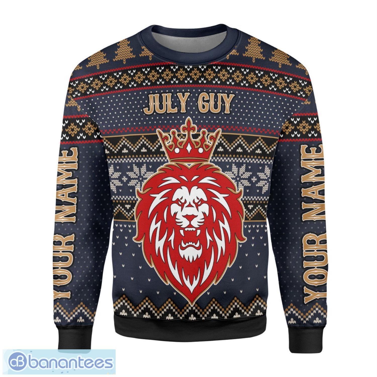 Personalized Name July Guy God Says I Am Unique 3D Ugly Christmas Sweater Christmas Gift Product Photo 2