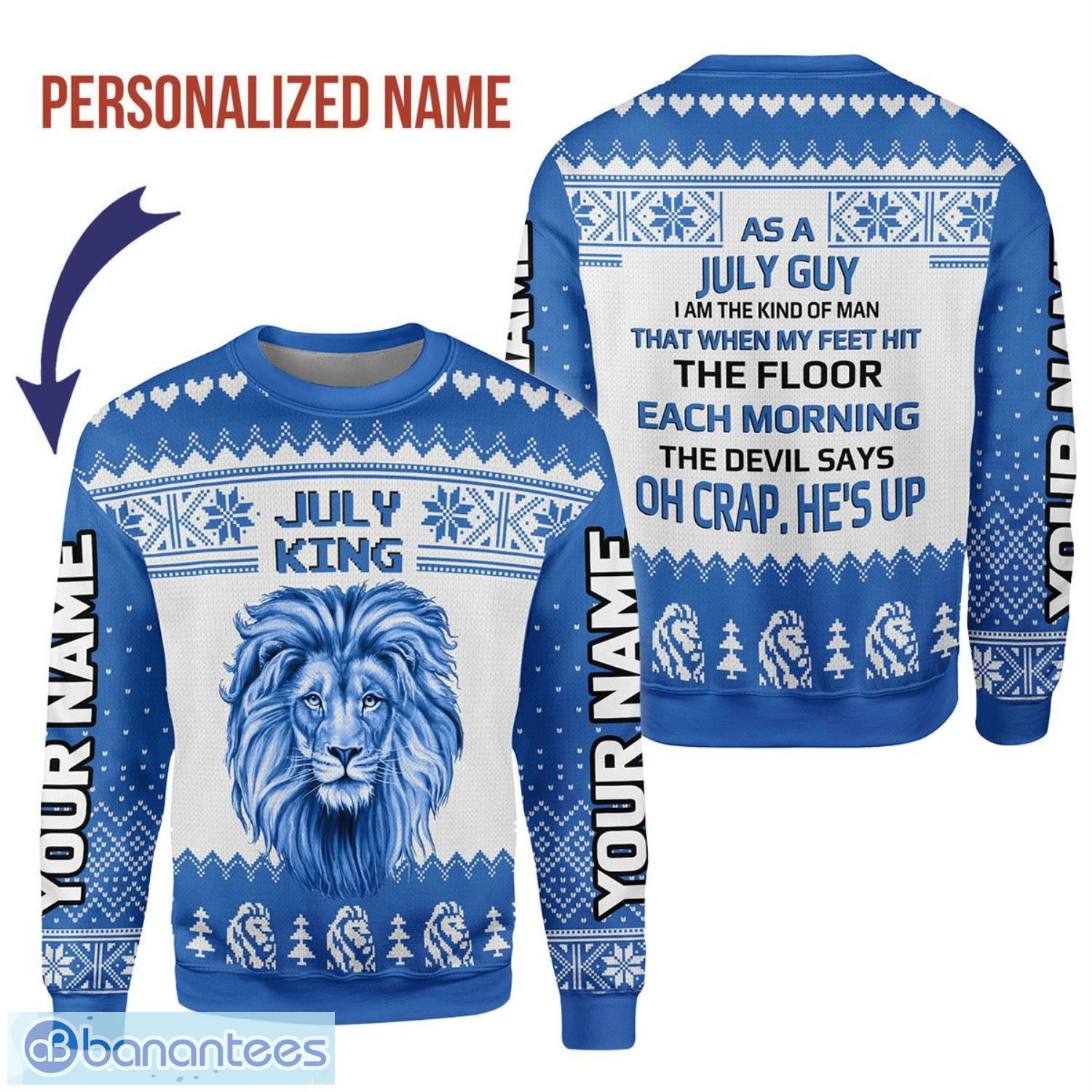 Personalized Name July Guy I Am The Kind Of Man 3D Ugly Christmas Sweater Christmas Gift Product Photo 1