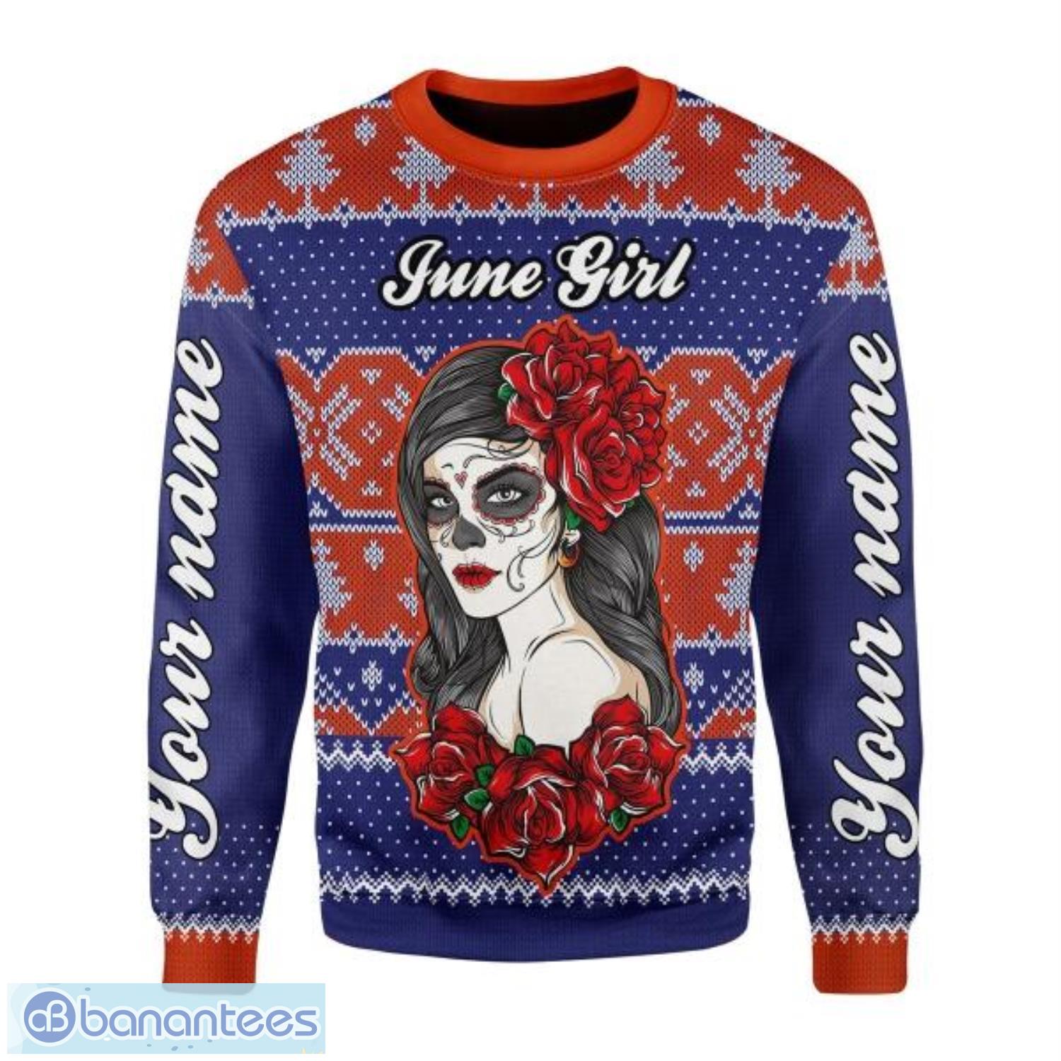 Personalized Name June Girl Hated By Many Loved By Plenty 3D Ugly Christmas Sweater Christmas Gift Product Photo 2