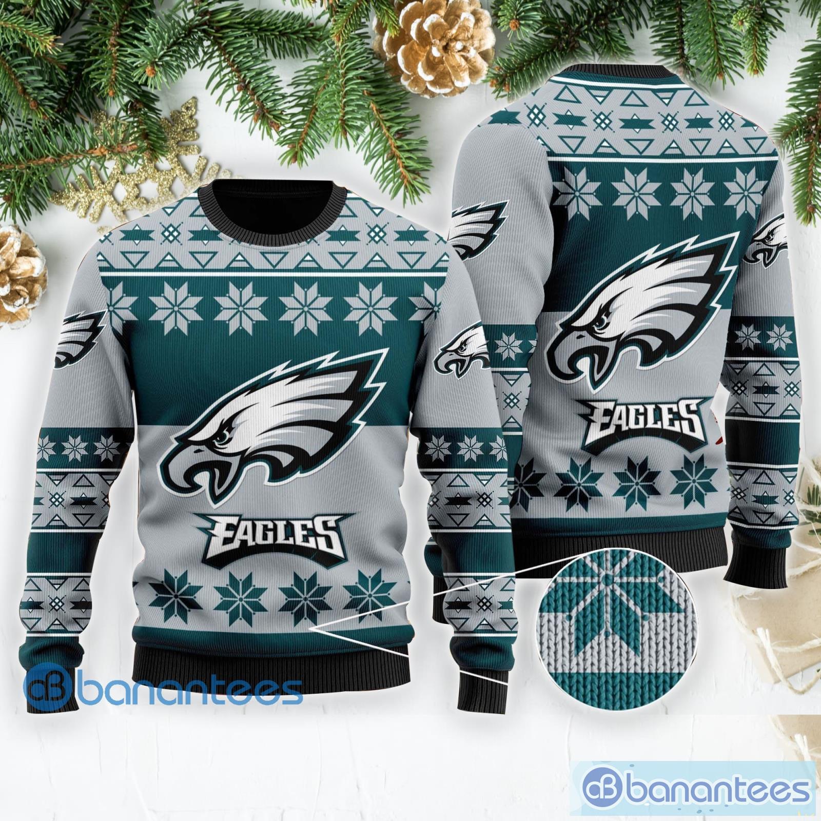 Christmas Gift Philadelphia Eagles Christmas Snowflakes Pattern 3D