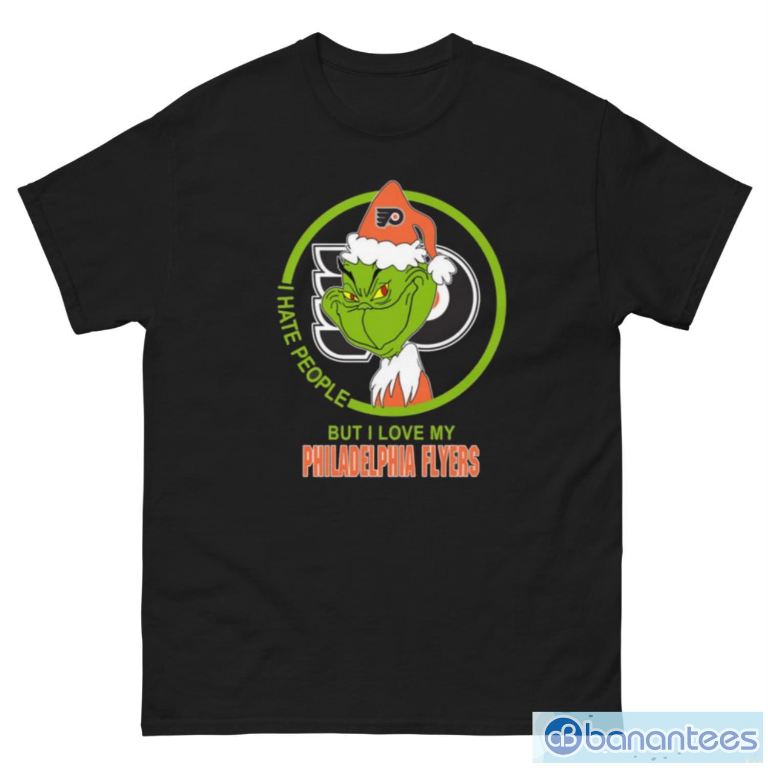Philadelphia Flyers NHL Christmas Grinch I Hate People But I Love My Favorite Hockey Team T Shirt - G500 Men’s Classic Tee