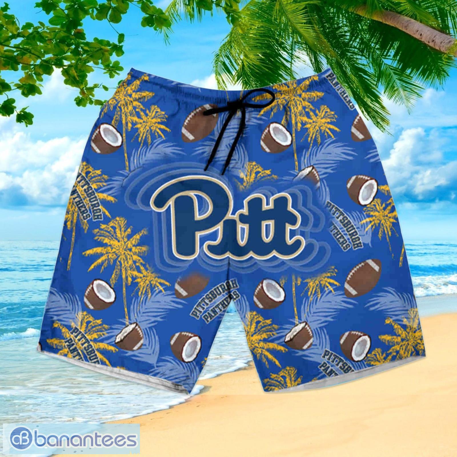 Pittsburgh Panthers Cute Black Cat Hawaiian Shirt And Shorts Funny Summer  Gift - Banantees