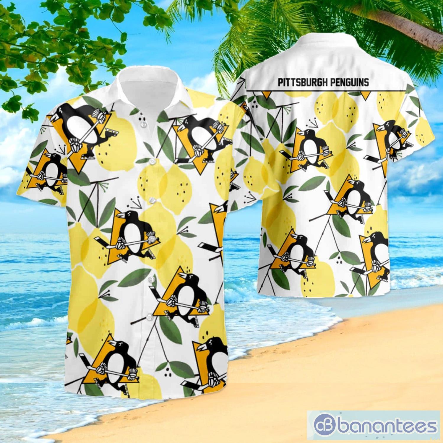 Pittsburgh Penguins Hawaiian Beach Shirt Short Sleeve Hawaiian Shirt And Shorts Summer Gift For Fans Product Photo 1