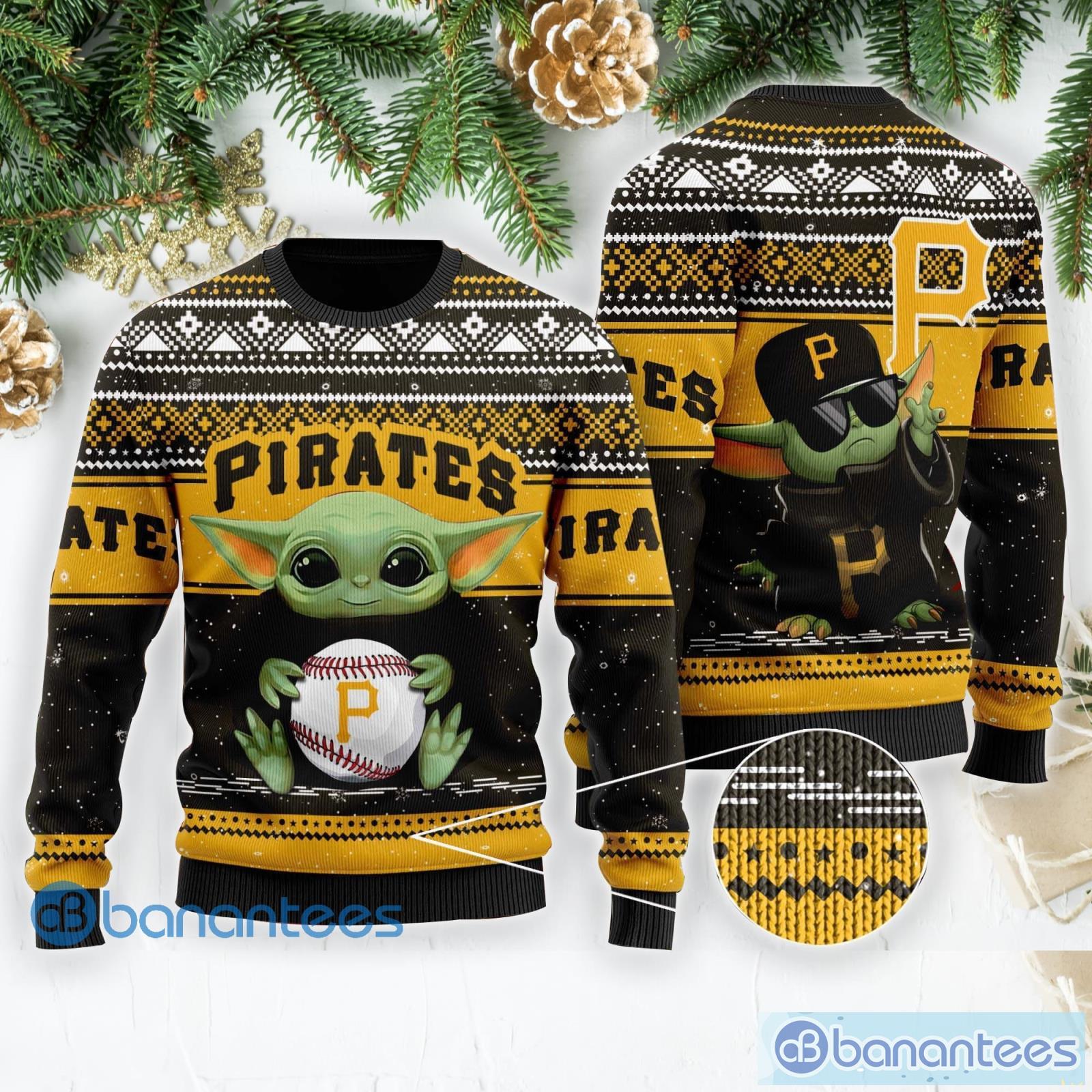 Pittsburgh Pirates Shop Champion Teamwear Ugly Christmas Sweater Gift  Holidays - Banantees