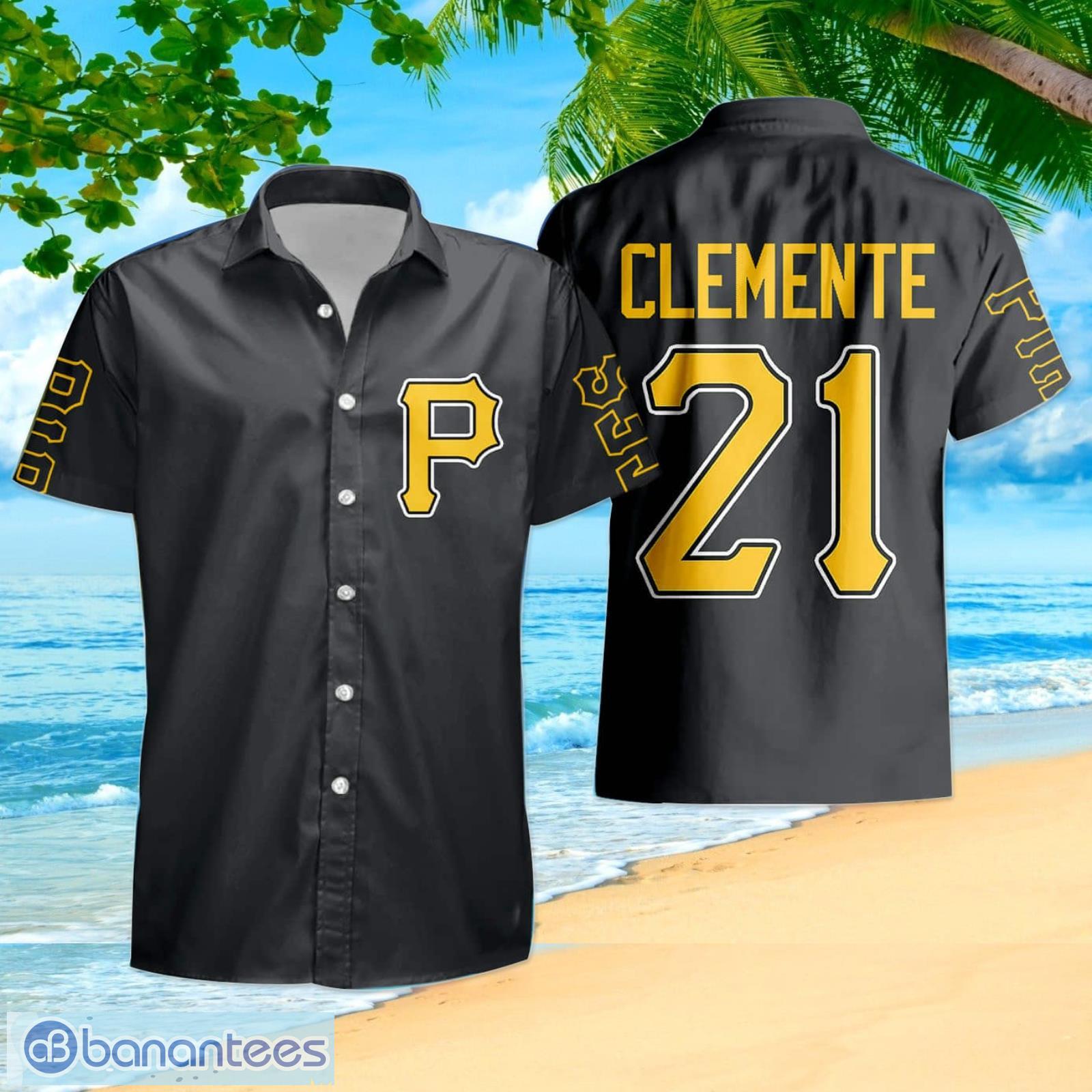 Pittsburgh Pirates Roberto Clemente 21 2022 Mlb Black Jersey Inspired  Hawaii Gift For Summer Hawaiian Shirt And Shorts