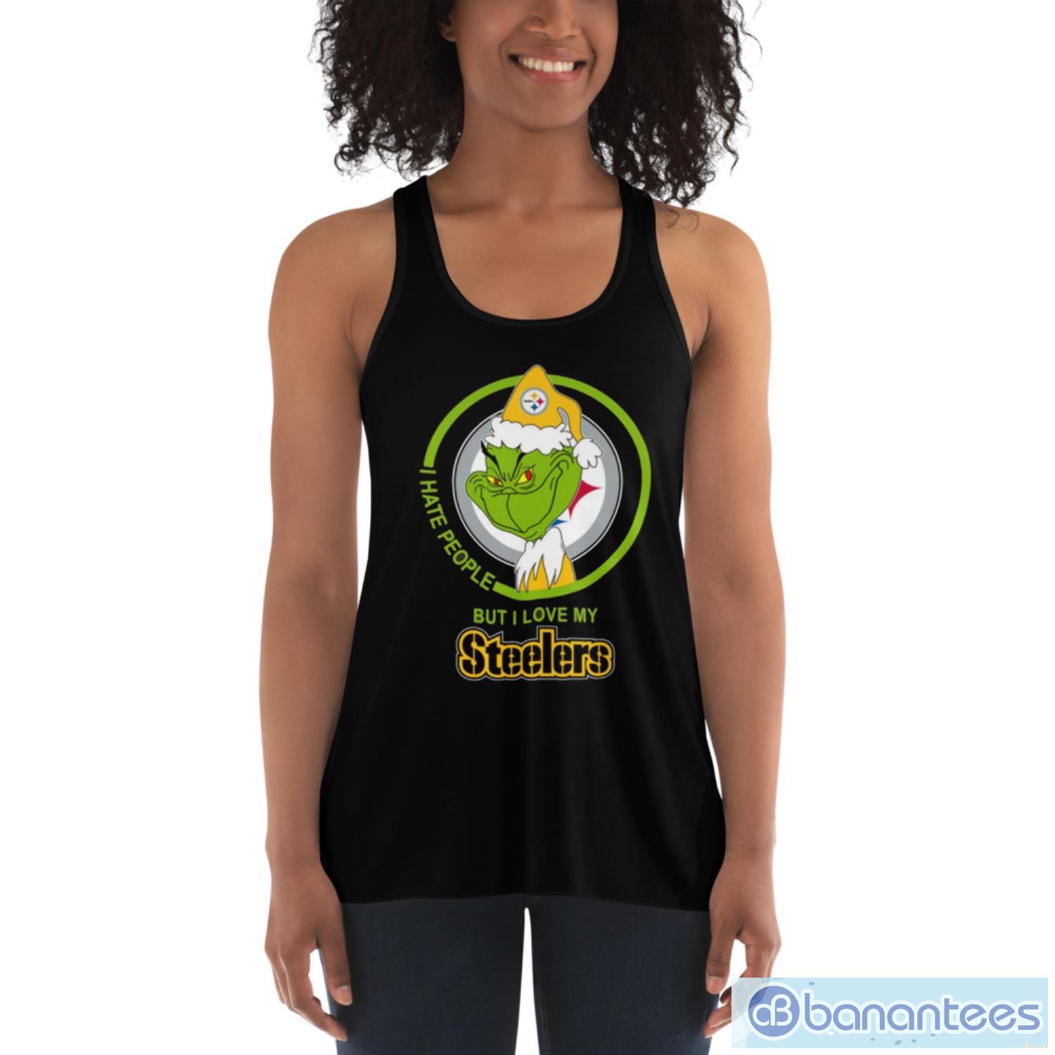 NFL Pittsburgh Steelers Makes Me Happy You Not So Much Grinch Football  Sports Women's T-Shirt