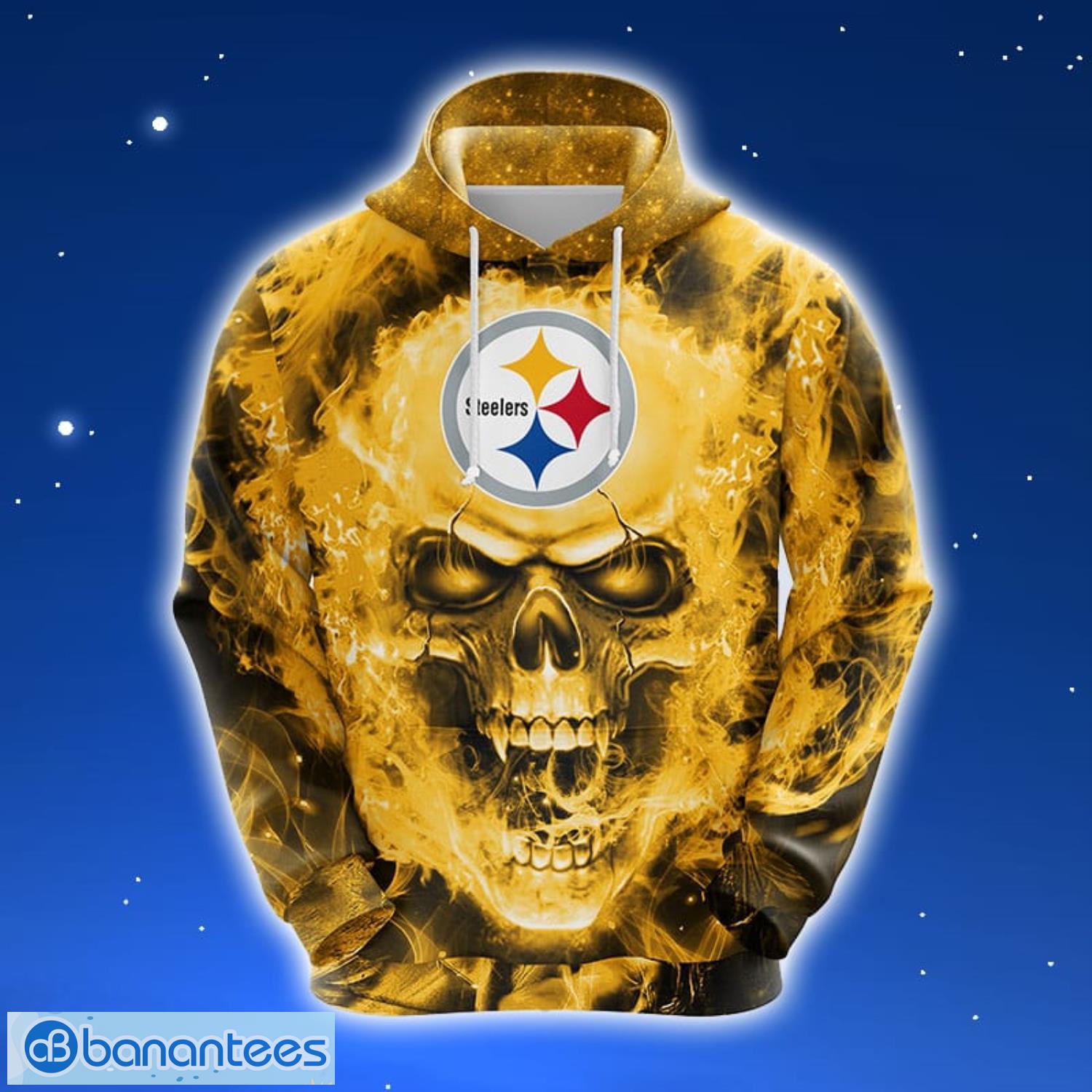 Pittsburgh Steelers NFL SKull Funny Yellow 3D Hoodie Zip Hoodie For Men And  Women Sport Gift - Banantees