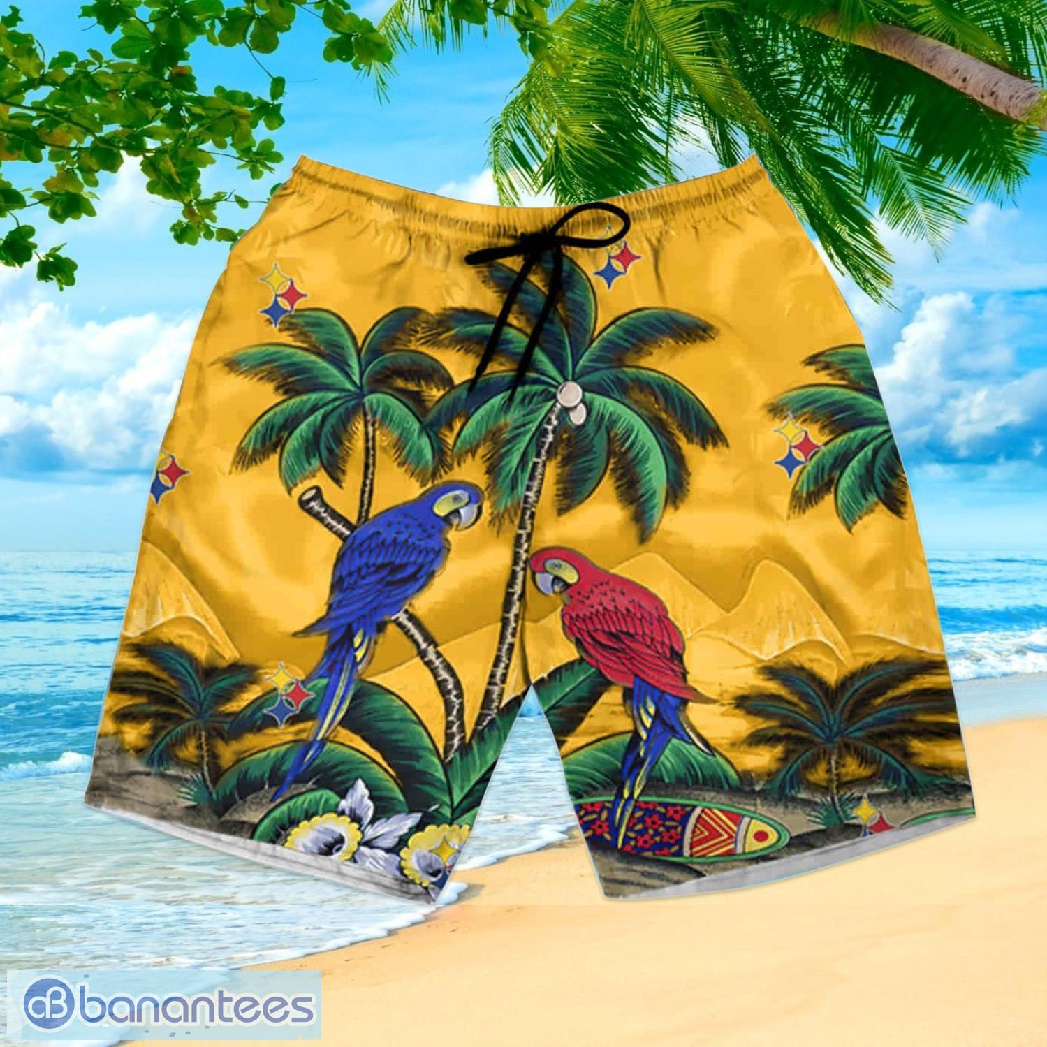 Pittsburgh Steelers Goofy Hawaiian Shirt and Shorts