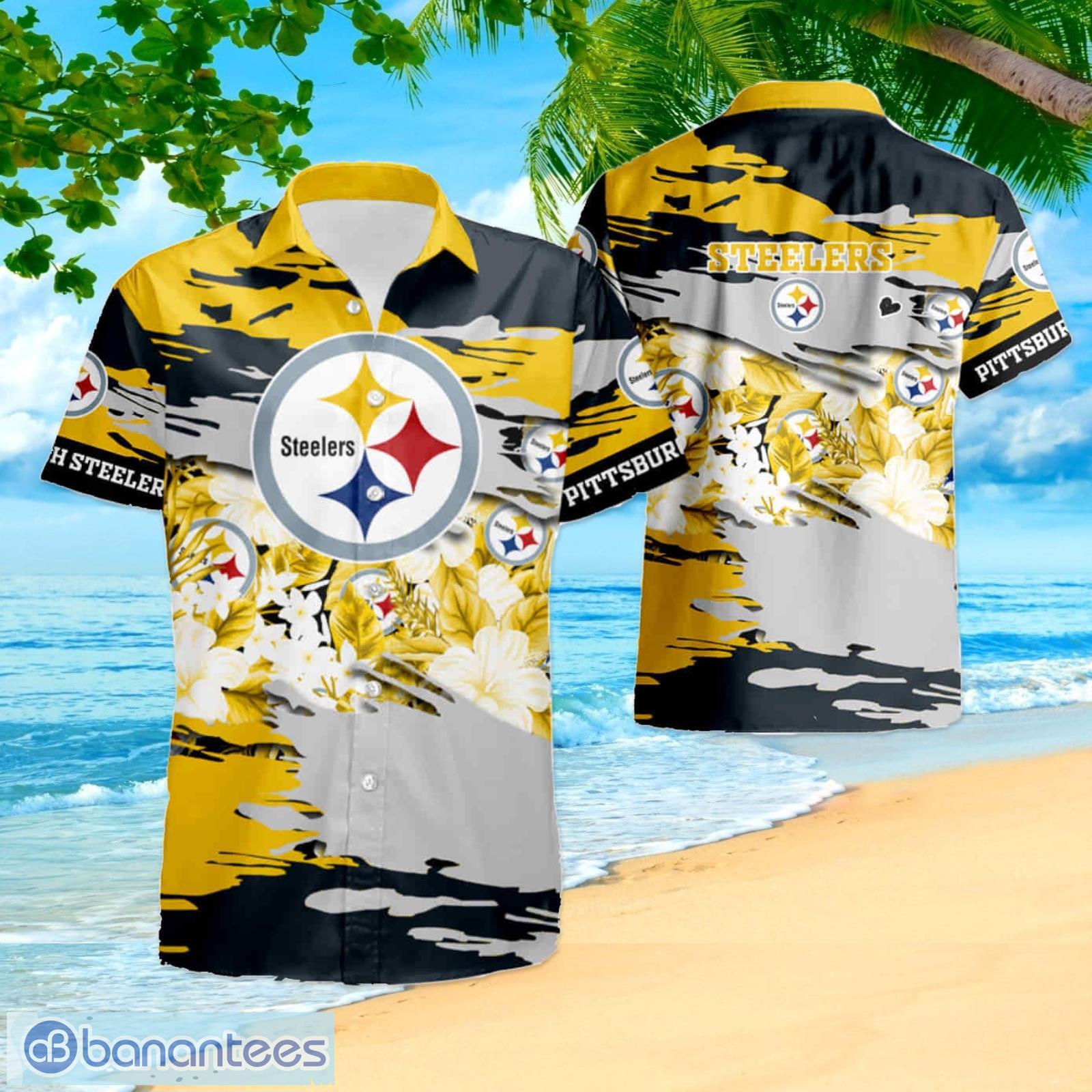 Pittsburgh Steelers Summer Shirts Hawaiian Shirts Short Sleeve Beach Shirt  Tee