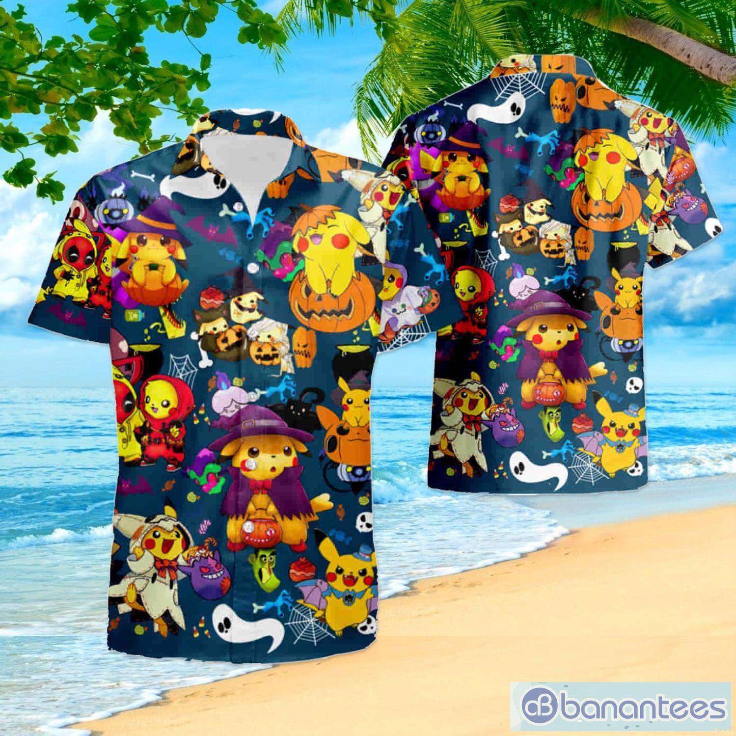 Pokemon Blue Color 3D Pikachu Lover Hawaiian Shirt And Shorts