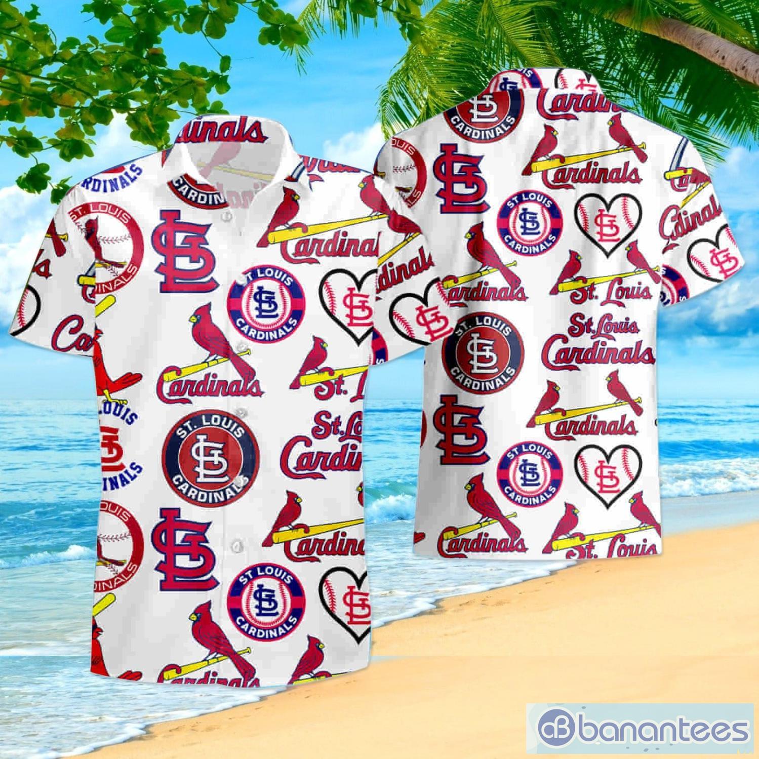 MLB St. Louis Cardinals Logo Hot Hawaiian Shirt Gift For Men And Women  Color White - Banantees