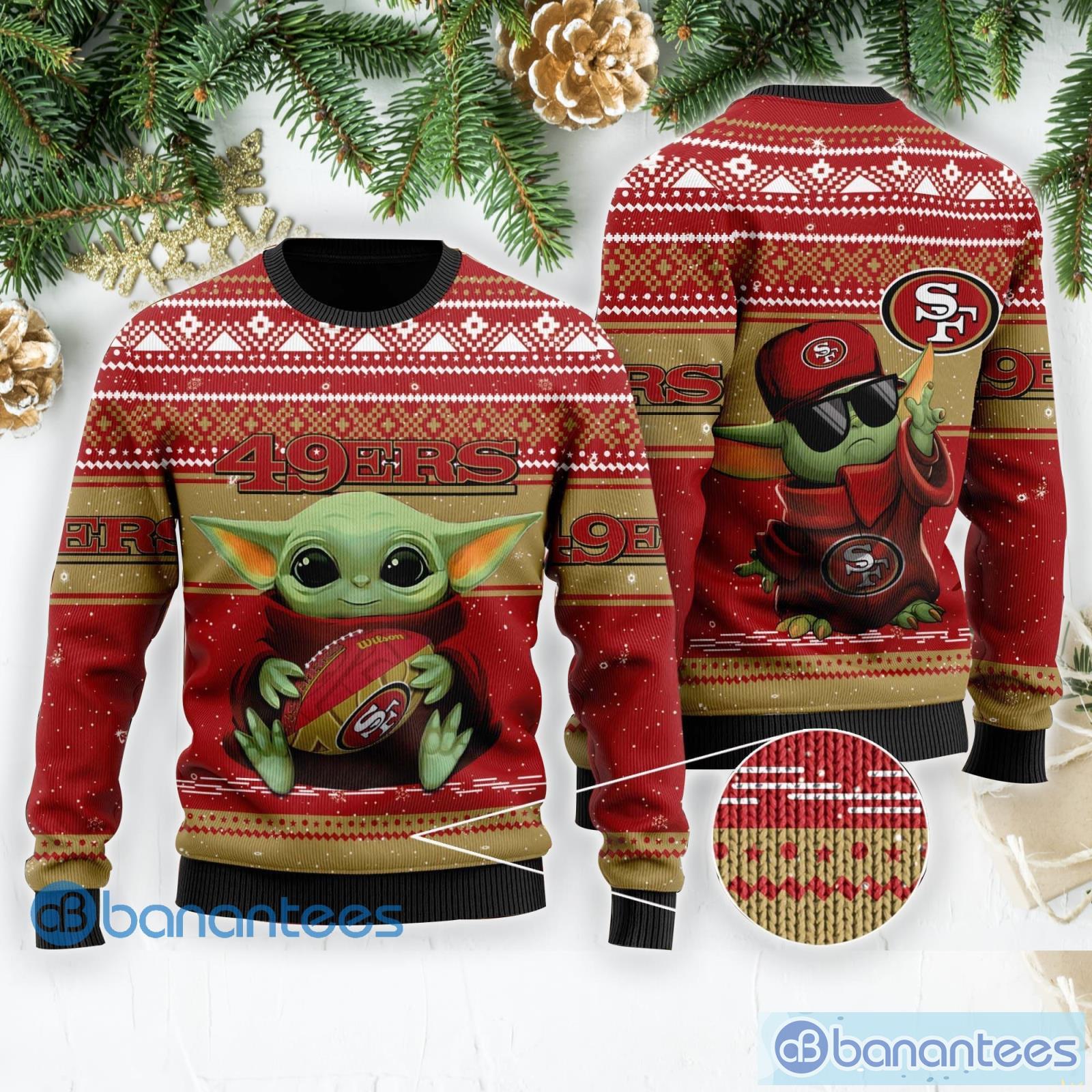 San Francisco 49ers Baby Yoda Ugly Christmas Sweater Ugly Sweater